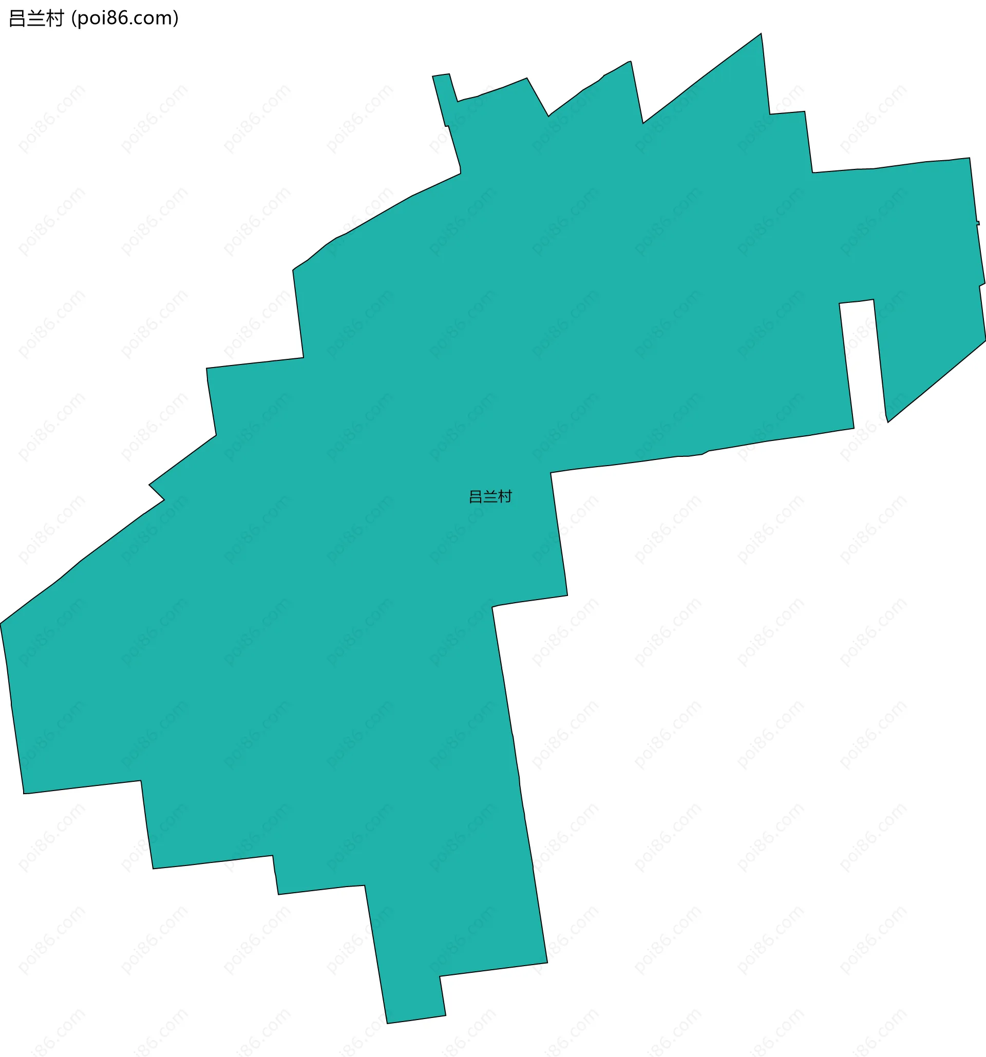 吕兰村边界地图