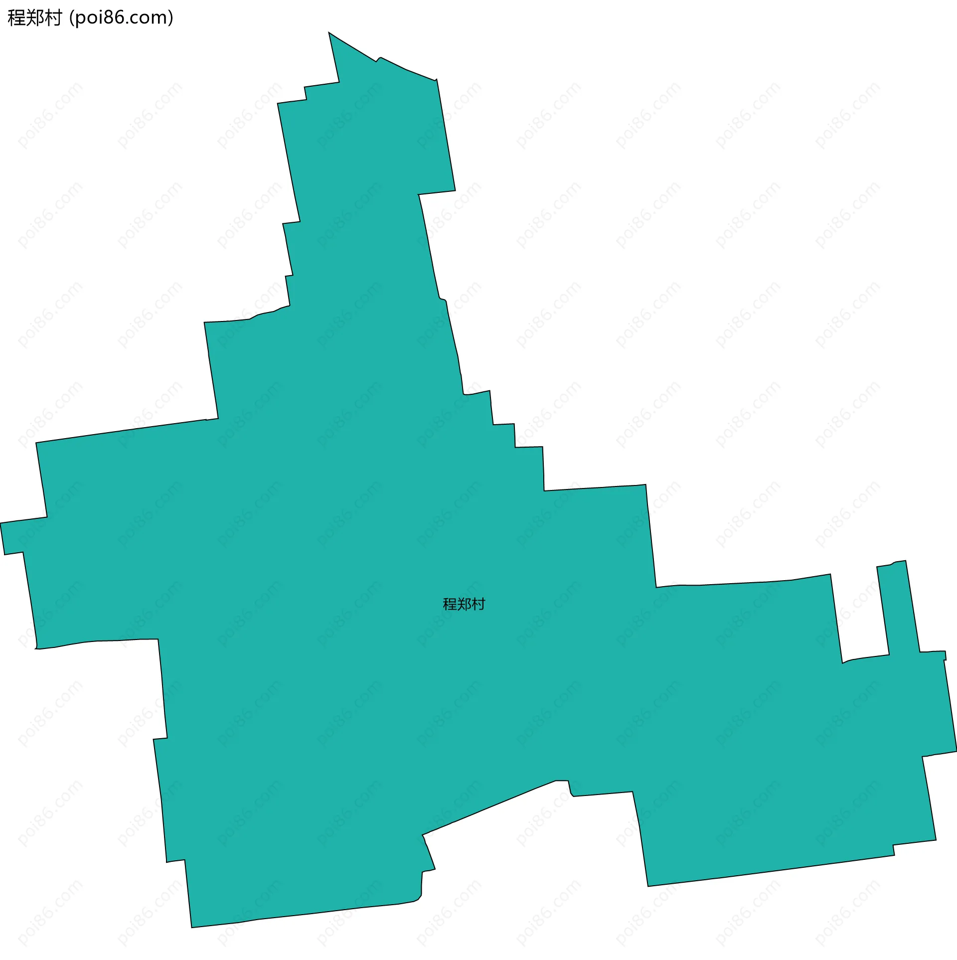 程郑村边界地图