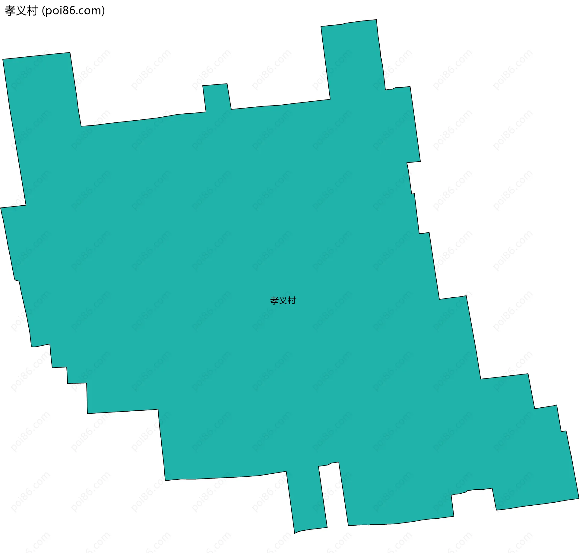 孝义村边界地图
