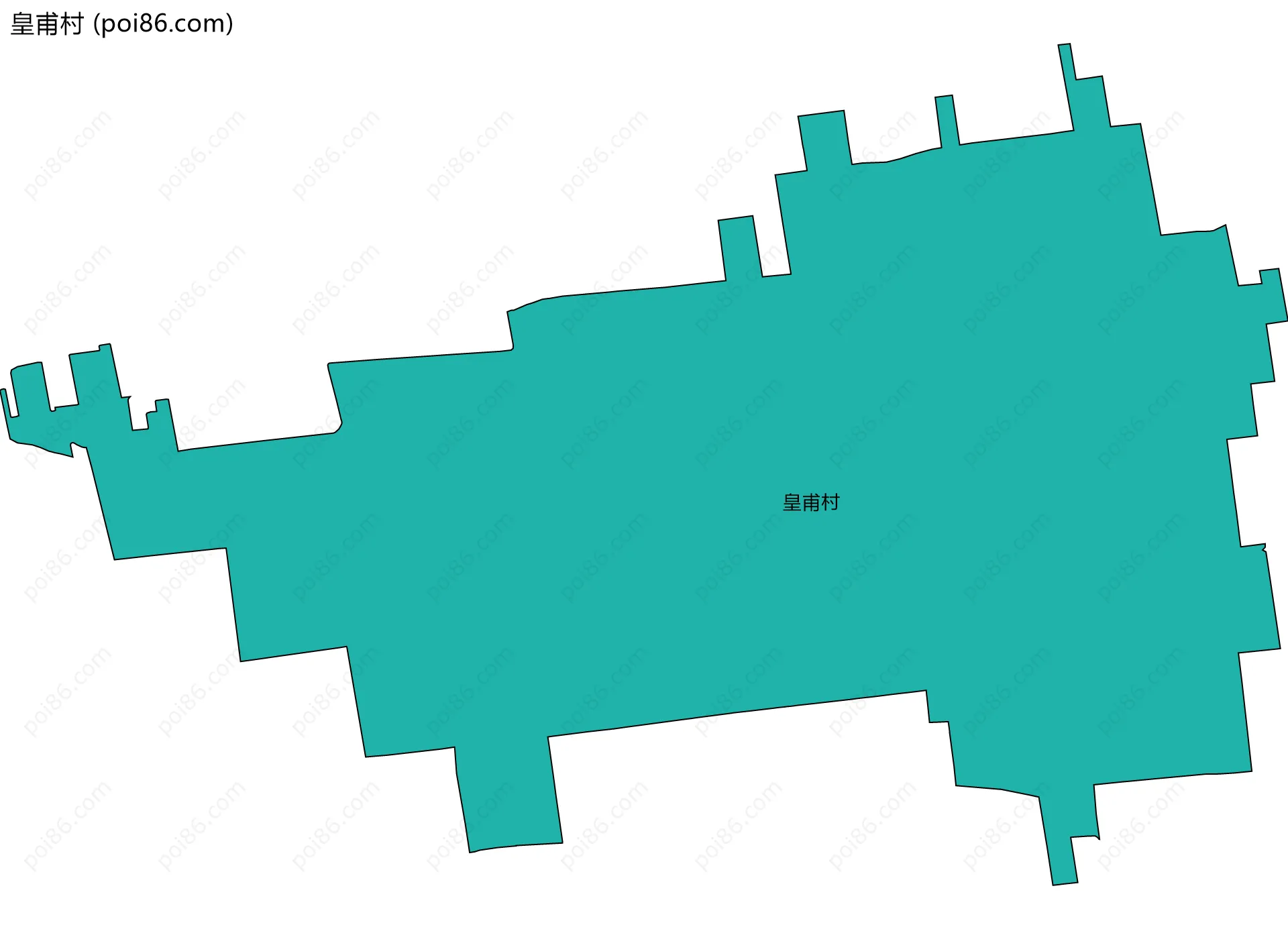 皇甫村边界地图