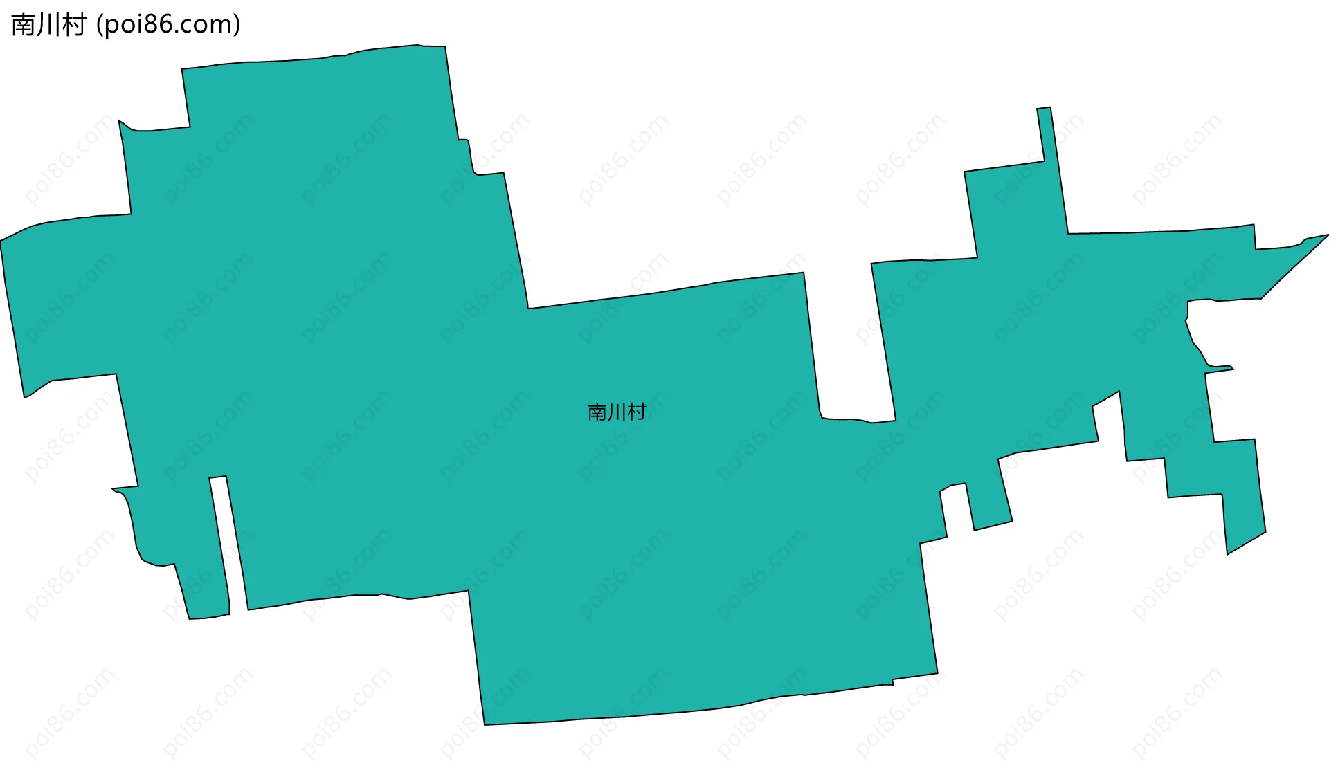 南川村边界地图