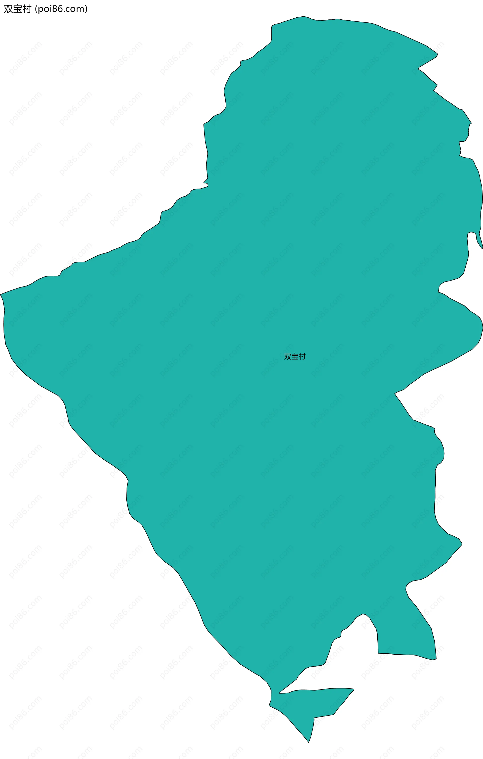 双宝村边界地图