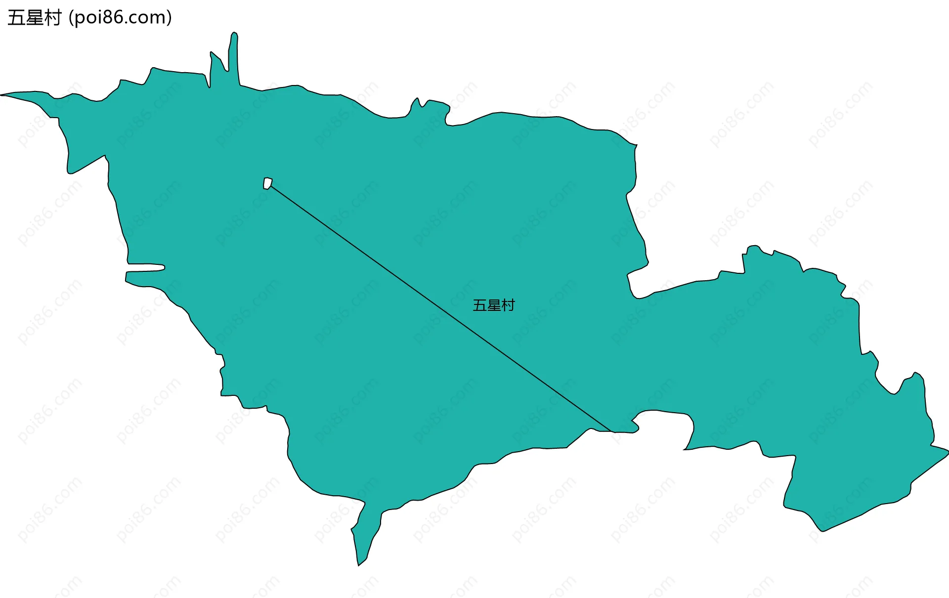 五星村边界地图