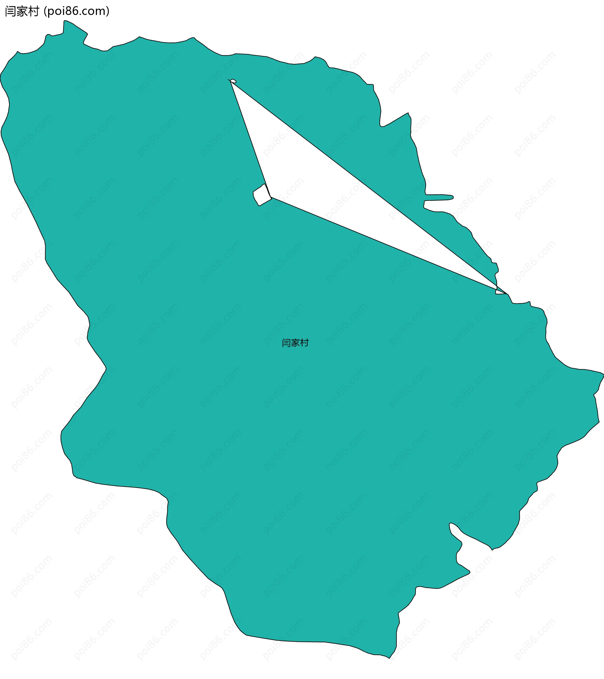 闫家村边界地图