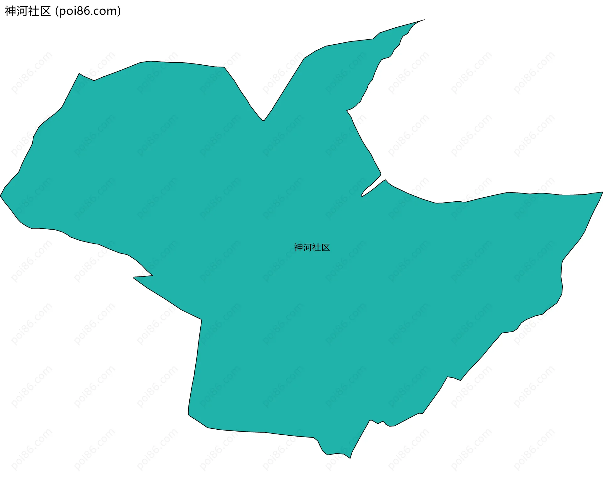 神河社区边界地图