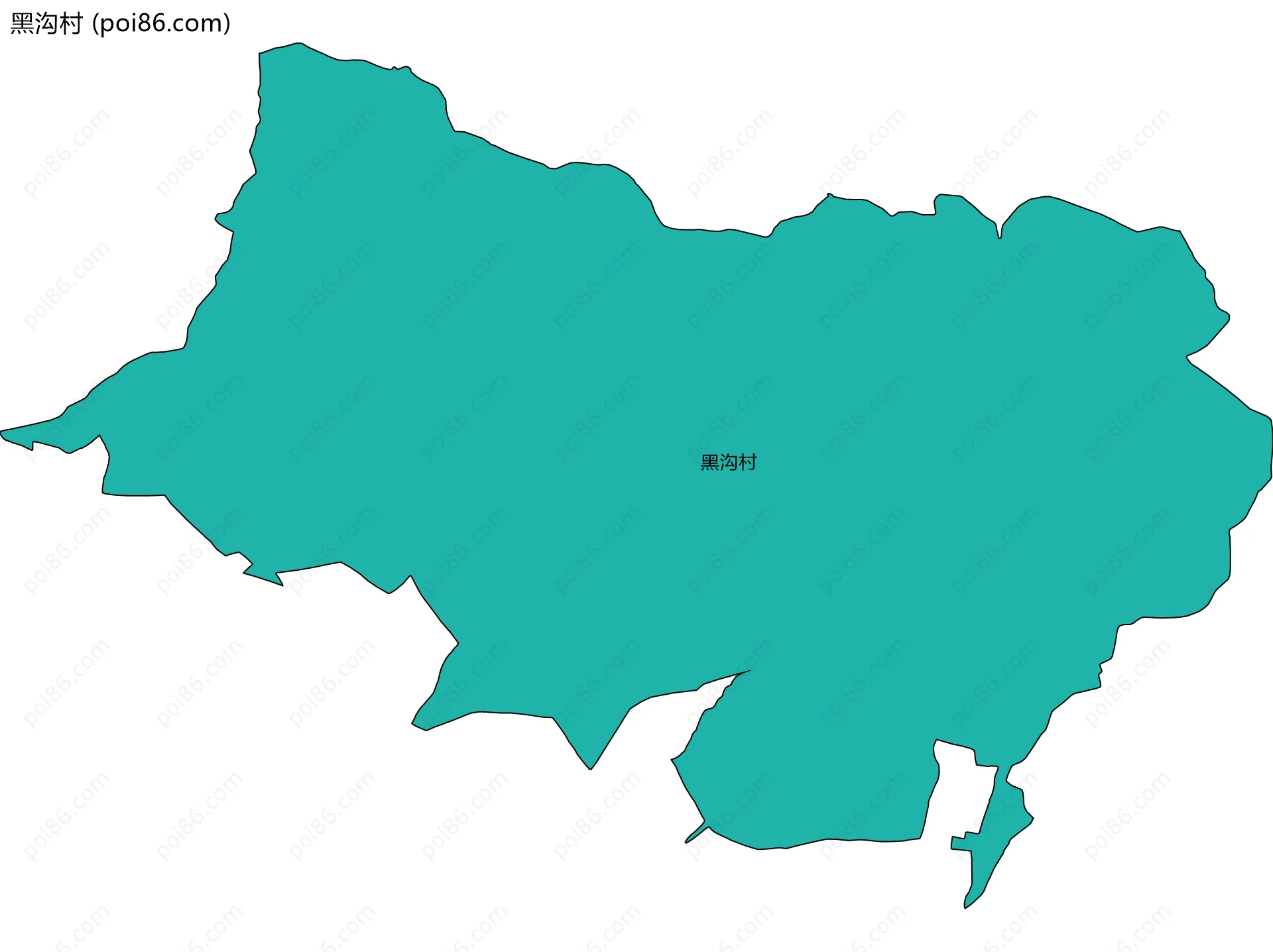 黑沟村边界地图