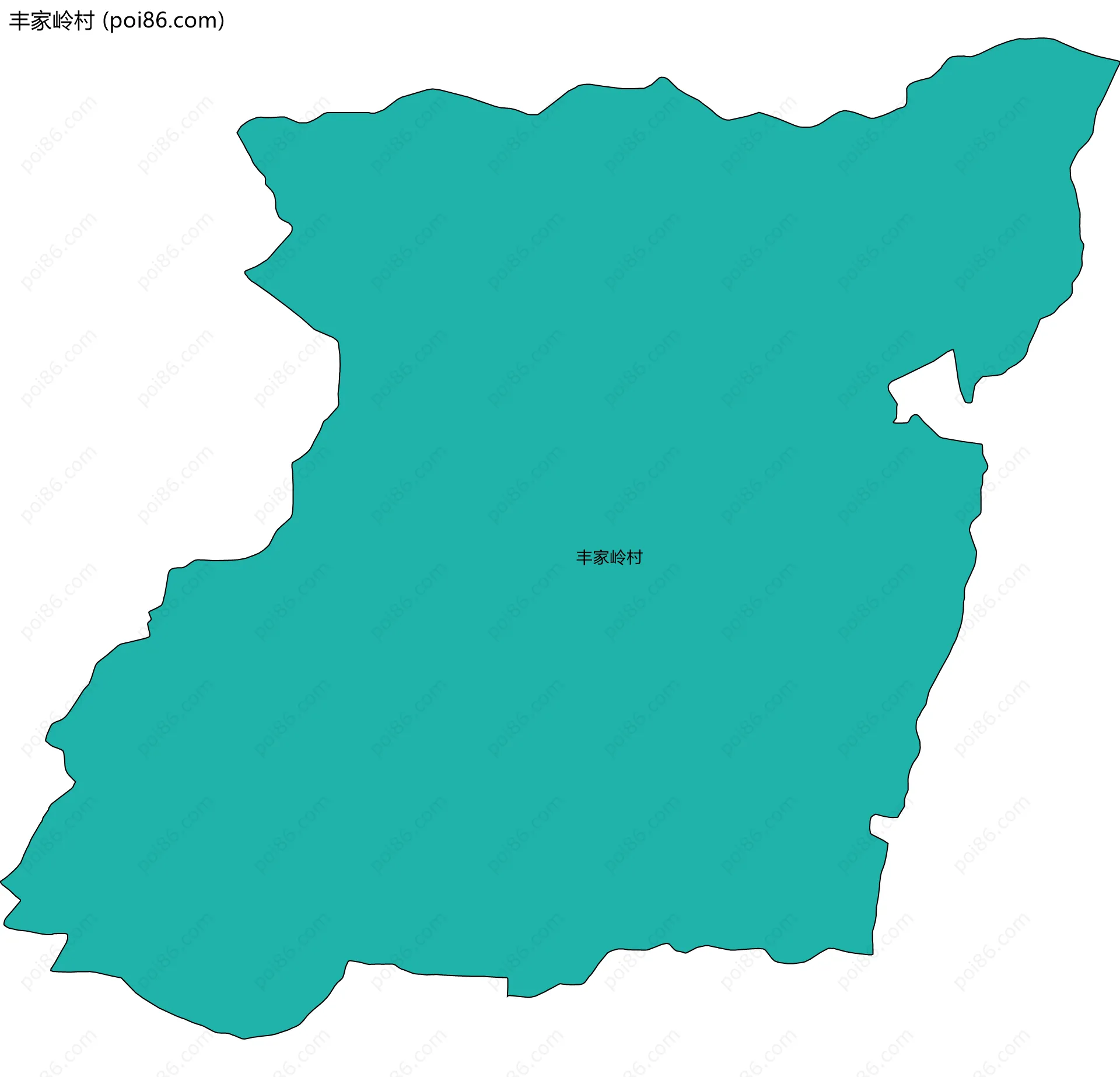 丰家岭村边界地图