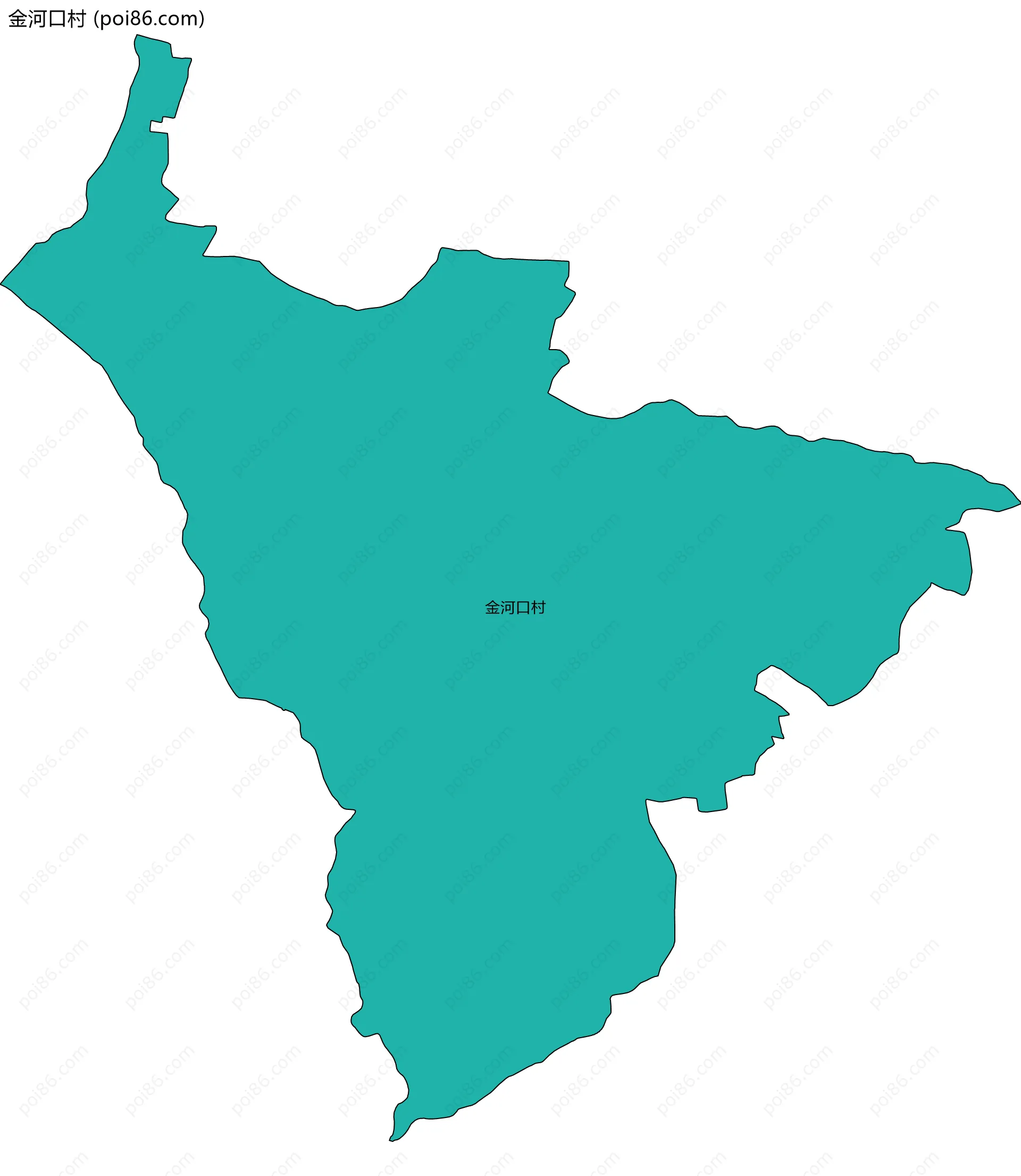 金河口村边界地图