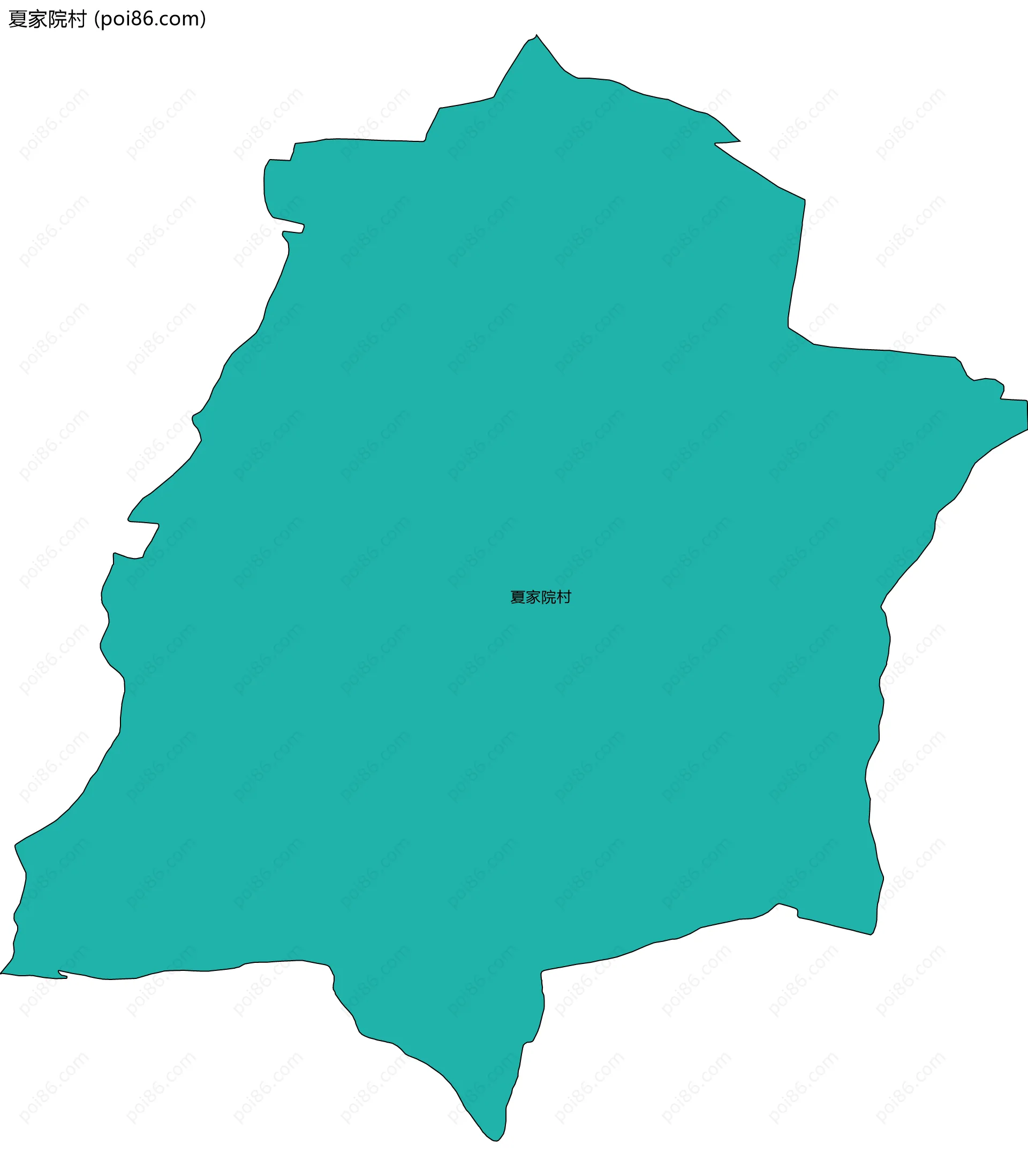 夏家院村边界地图