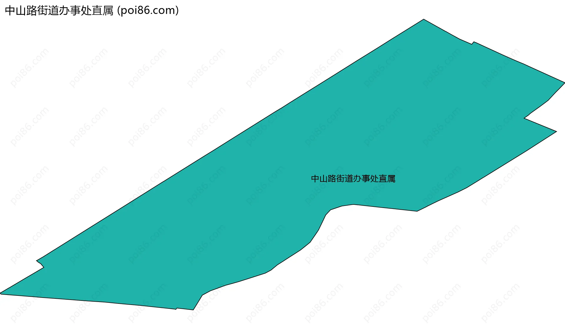 中山路街道办事处直属边界地图