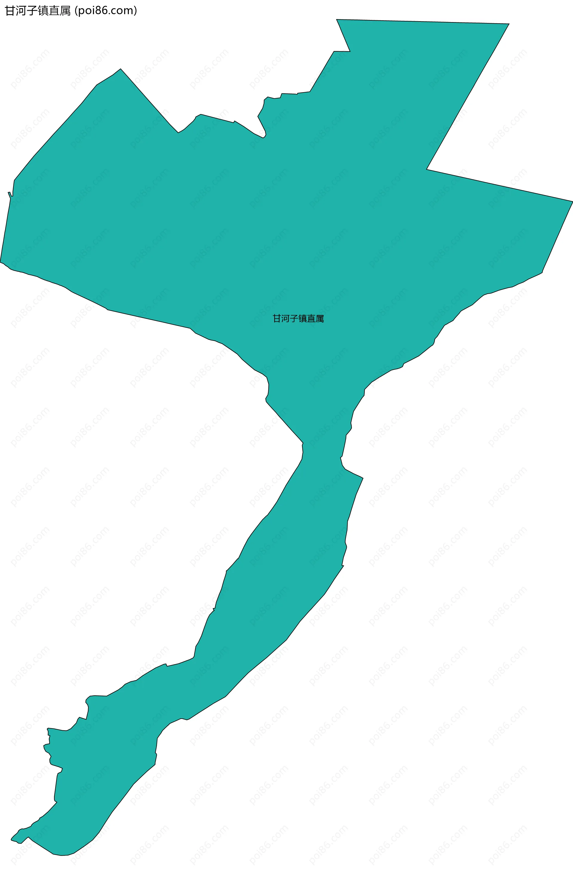 甘河子镇直属边界地图