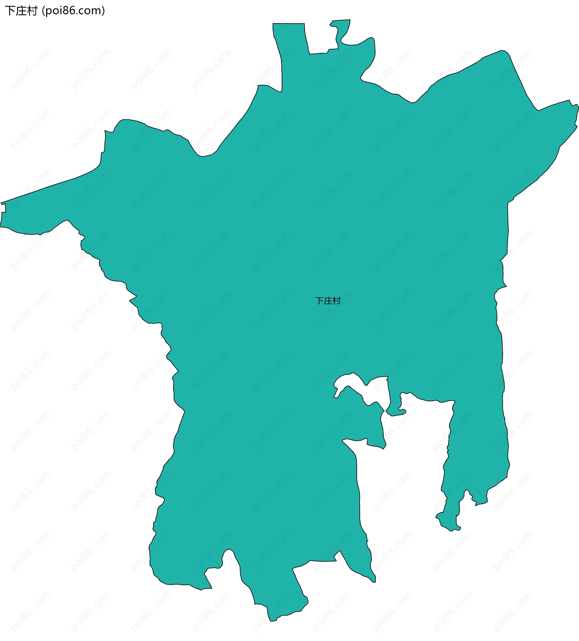 下庄村边界地图