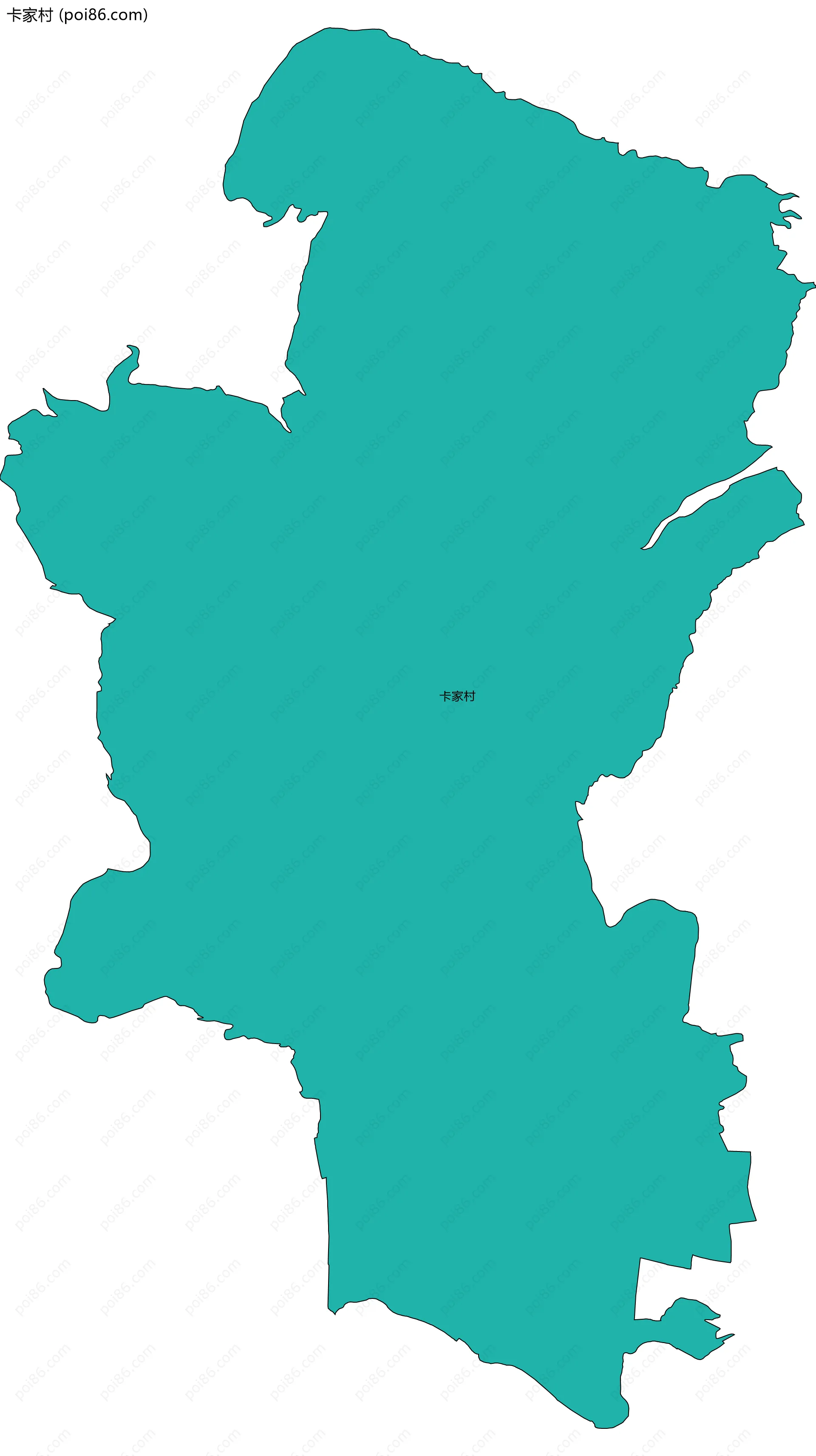 卡家村边界地图