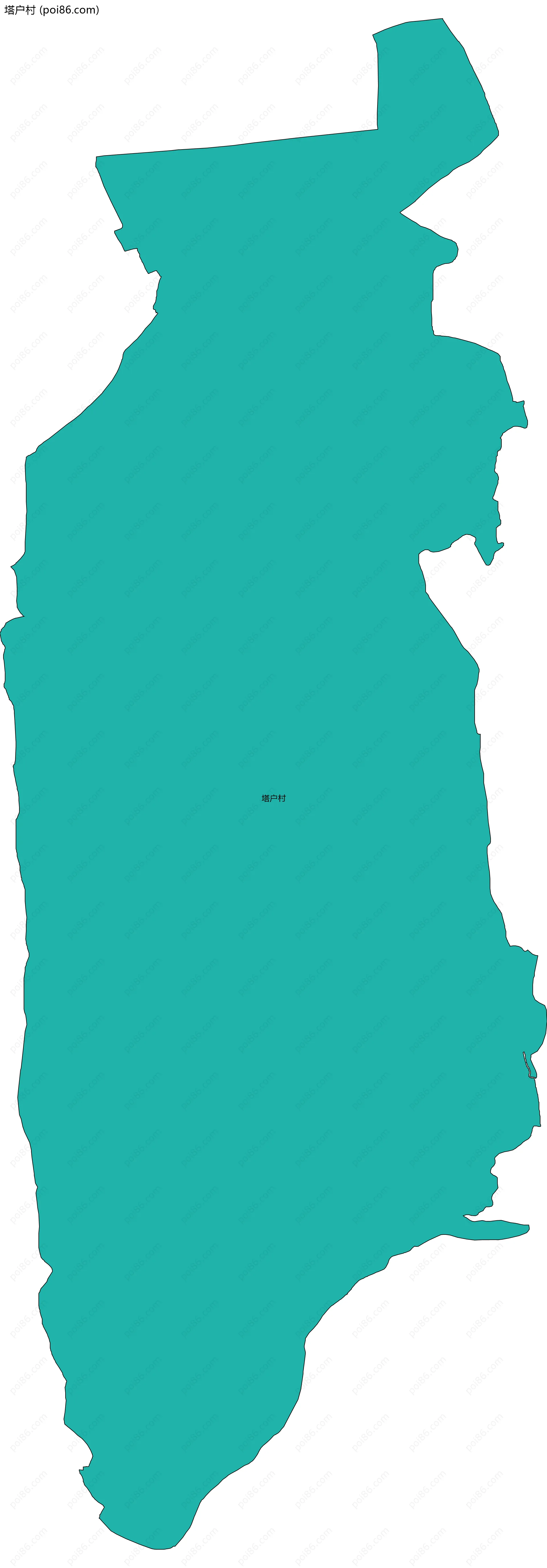 塔户村边界地图