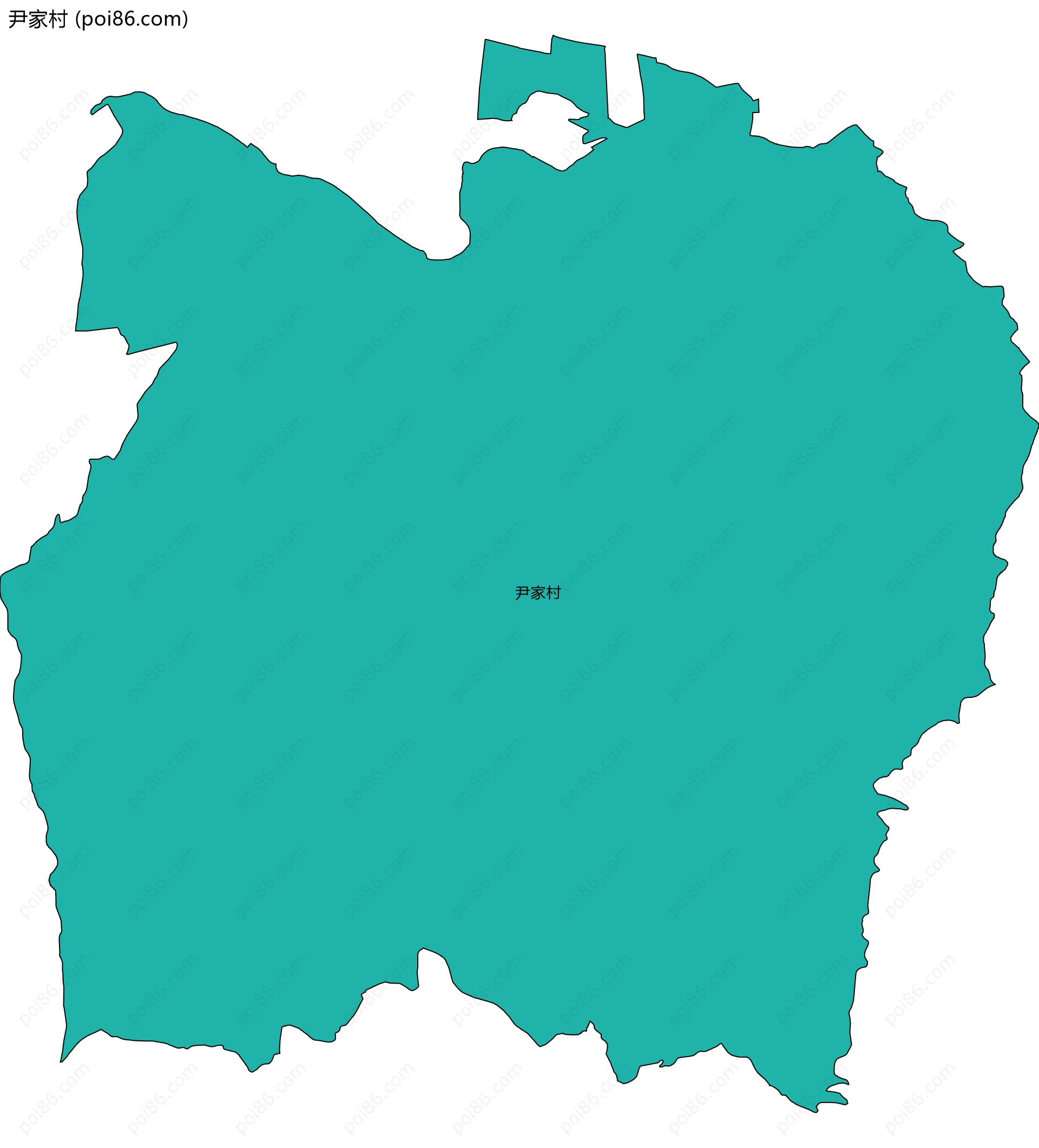 尹家村边界地图