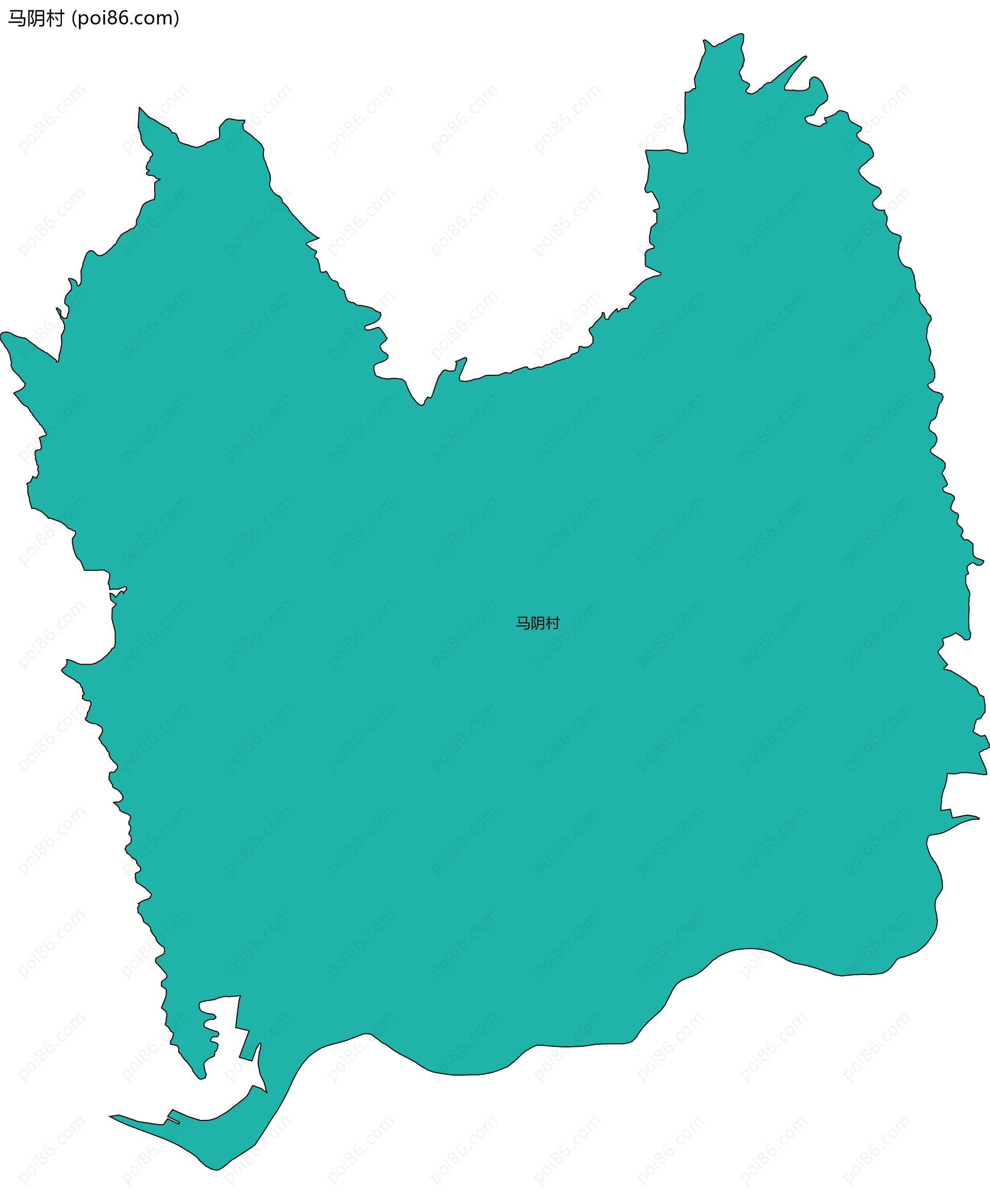 马阴村边界地图