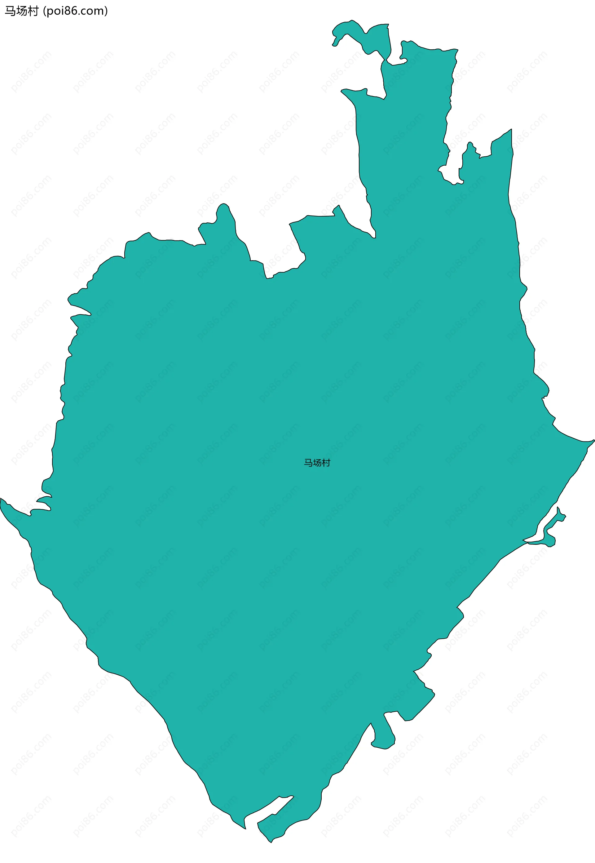 马场村边界地图
