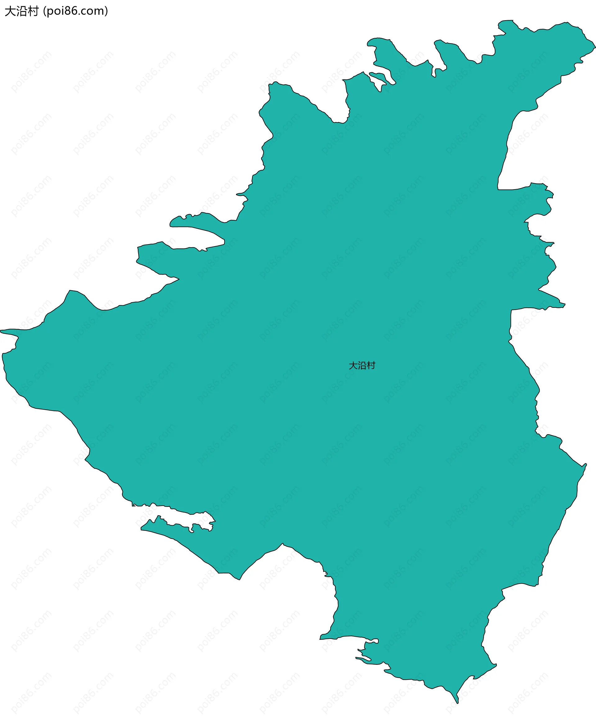 大沿村边界地图