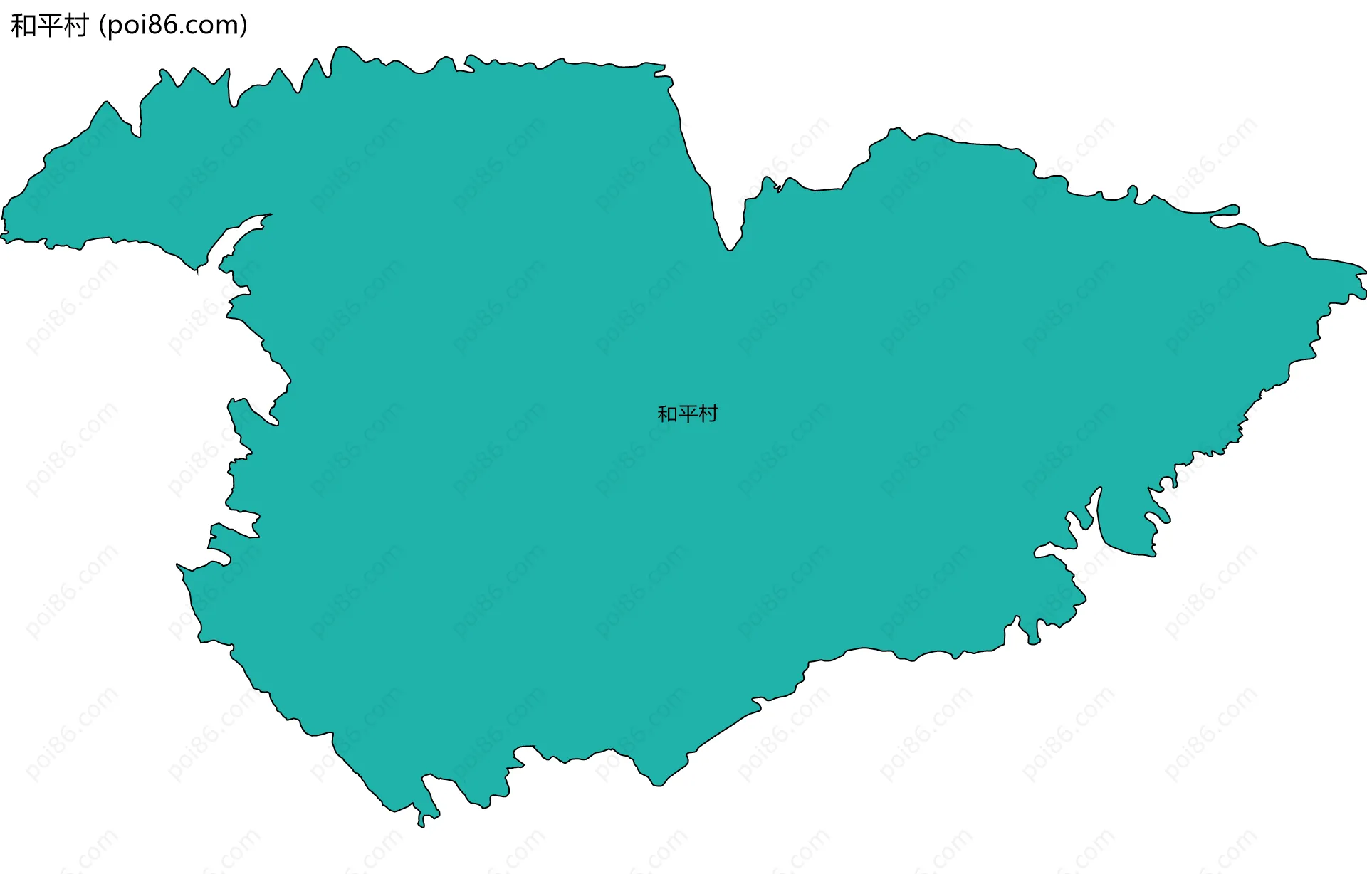和平村边界地图