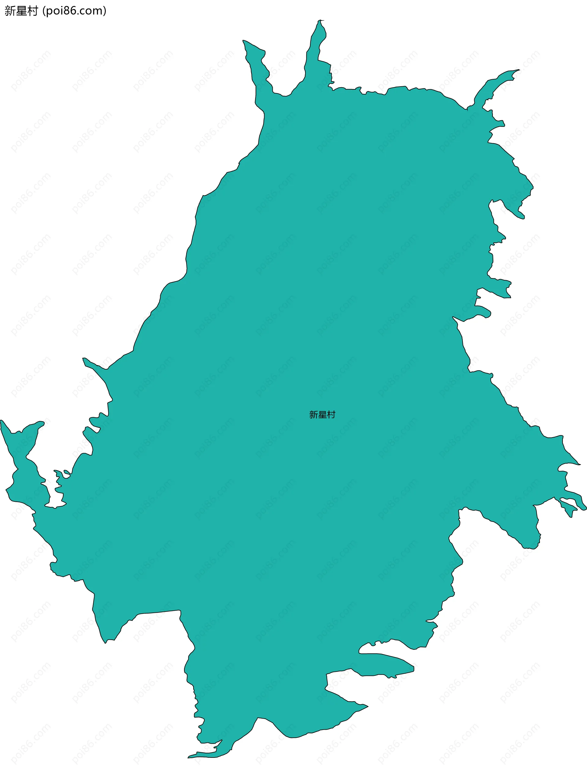 新星村边界地图