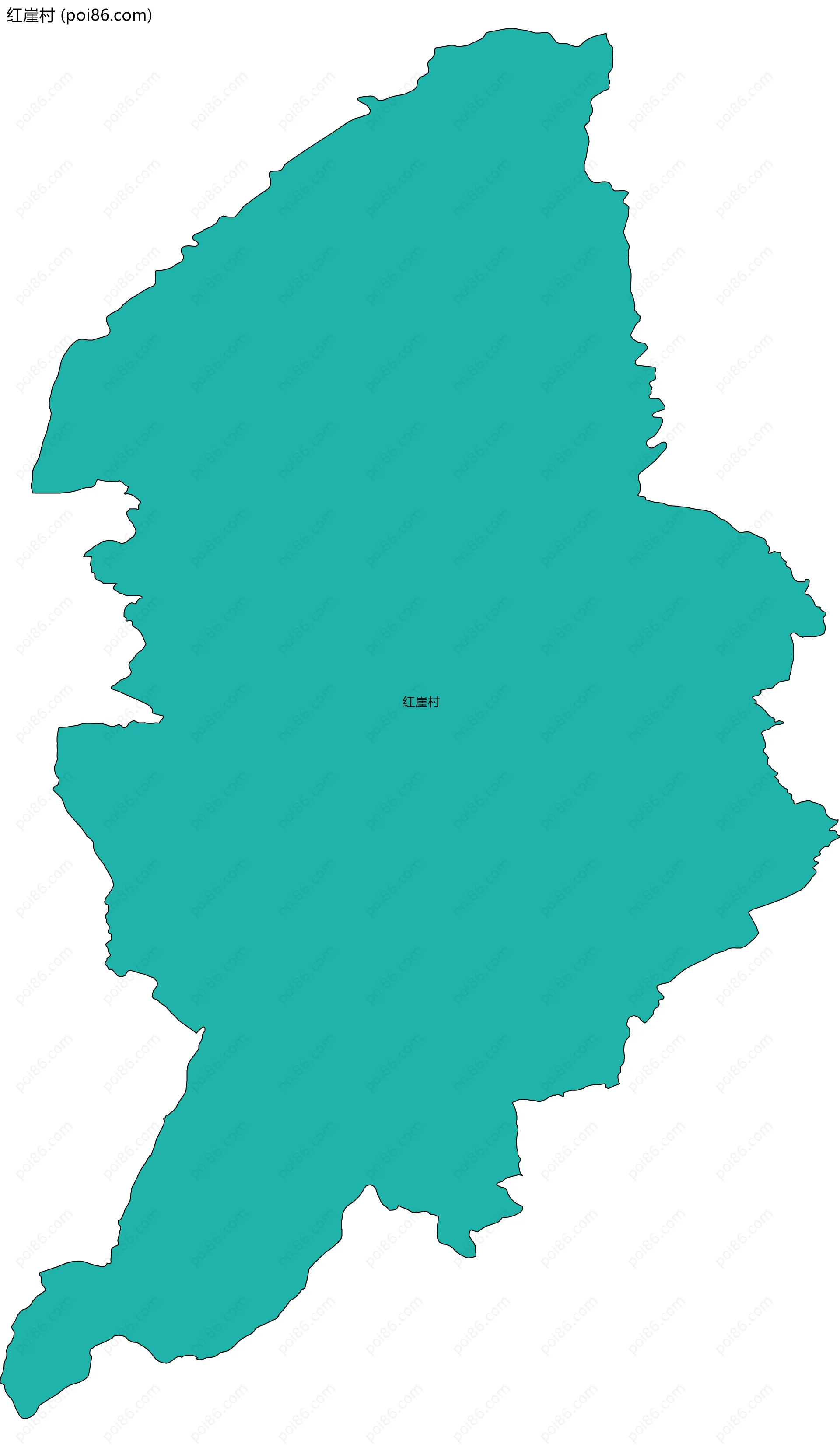 红崖村边界地图