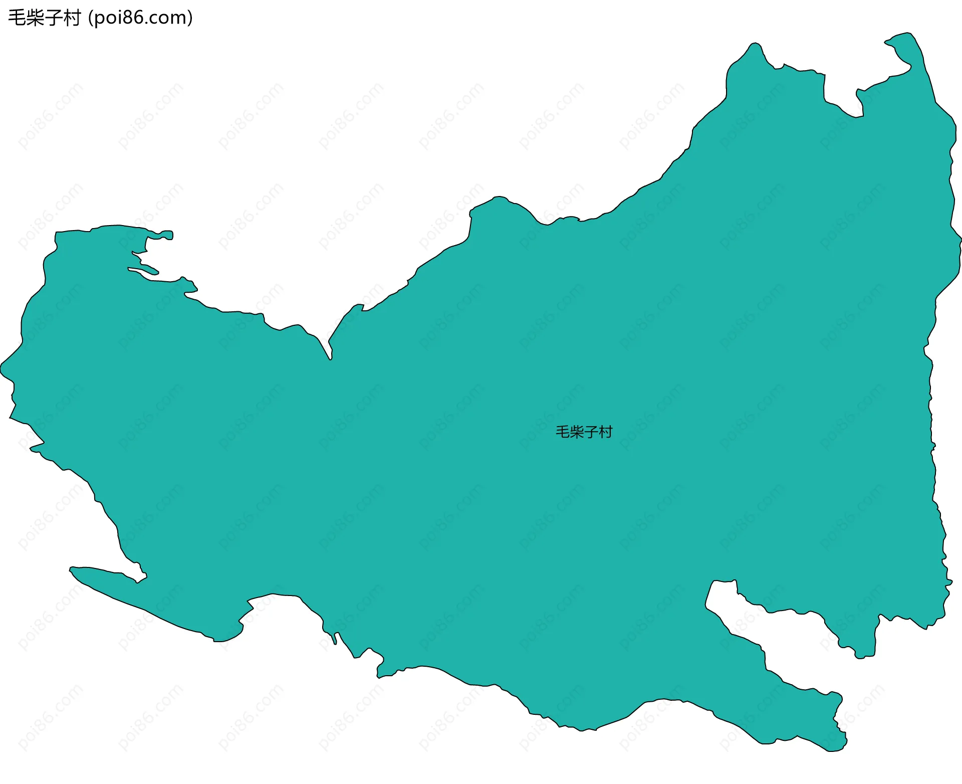 毛柴子村边界地图