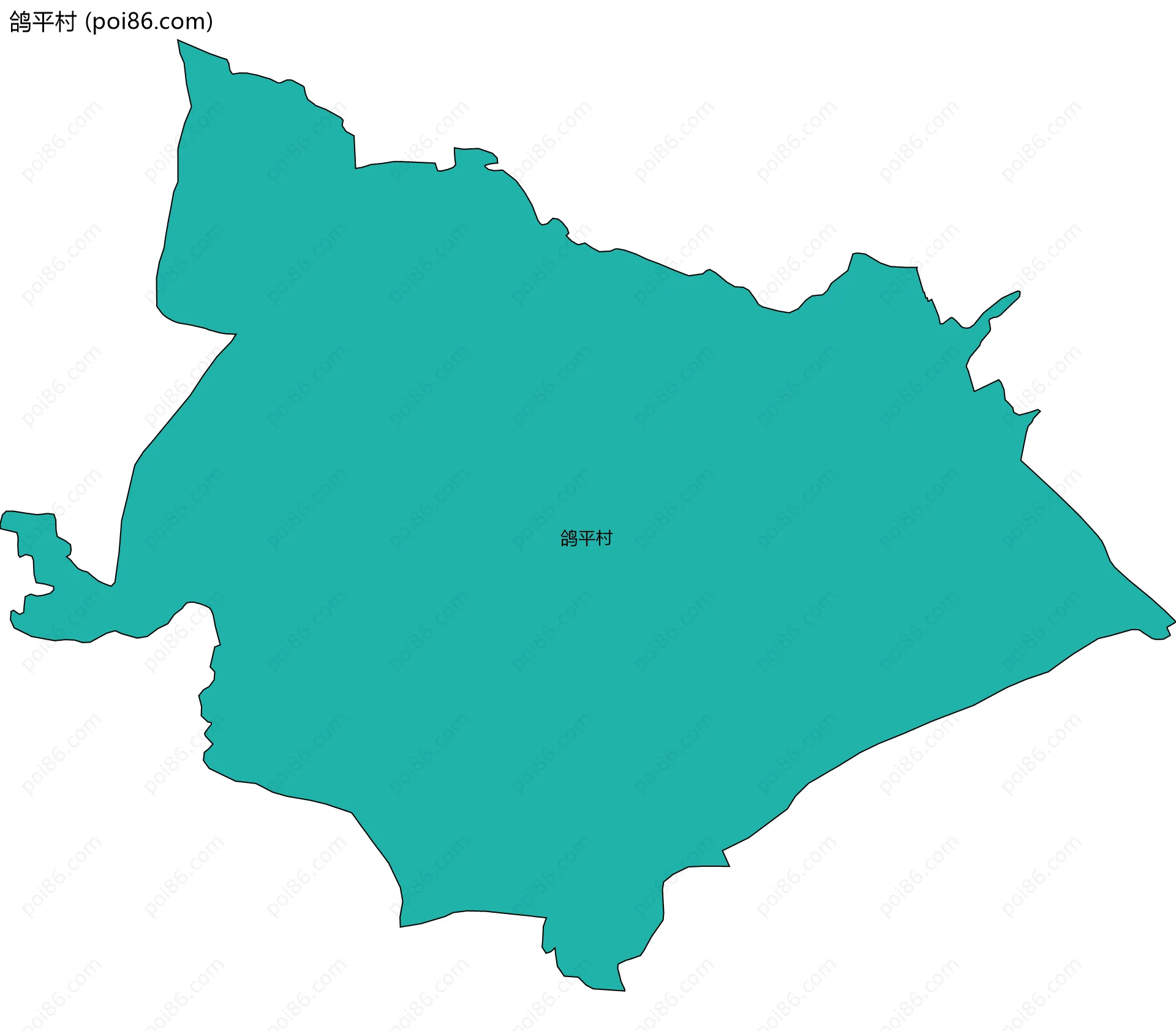 鸽平村边界地图