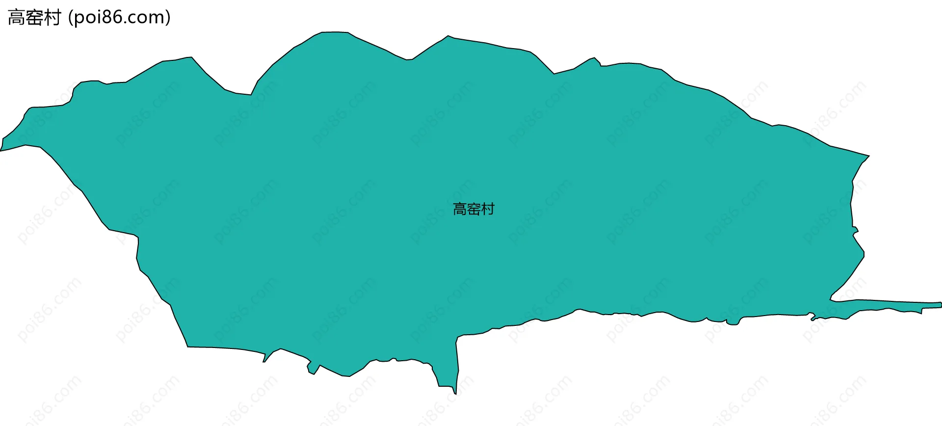 高窑村边界地图