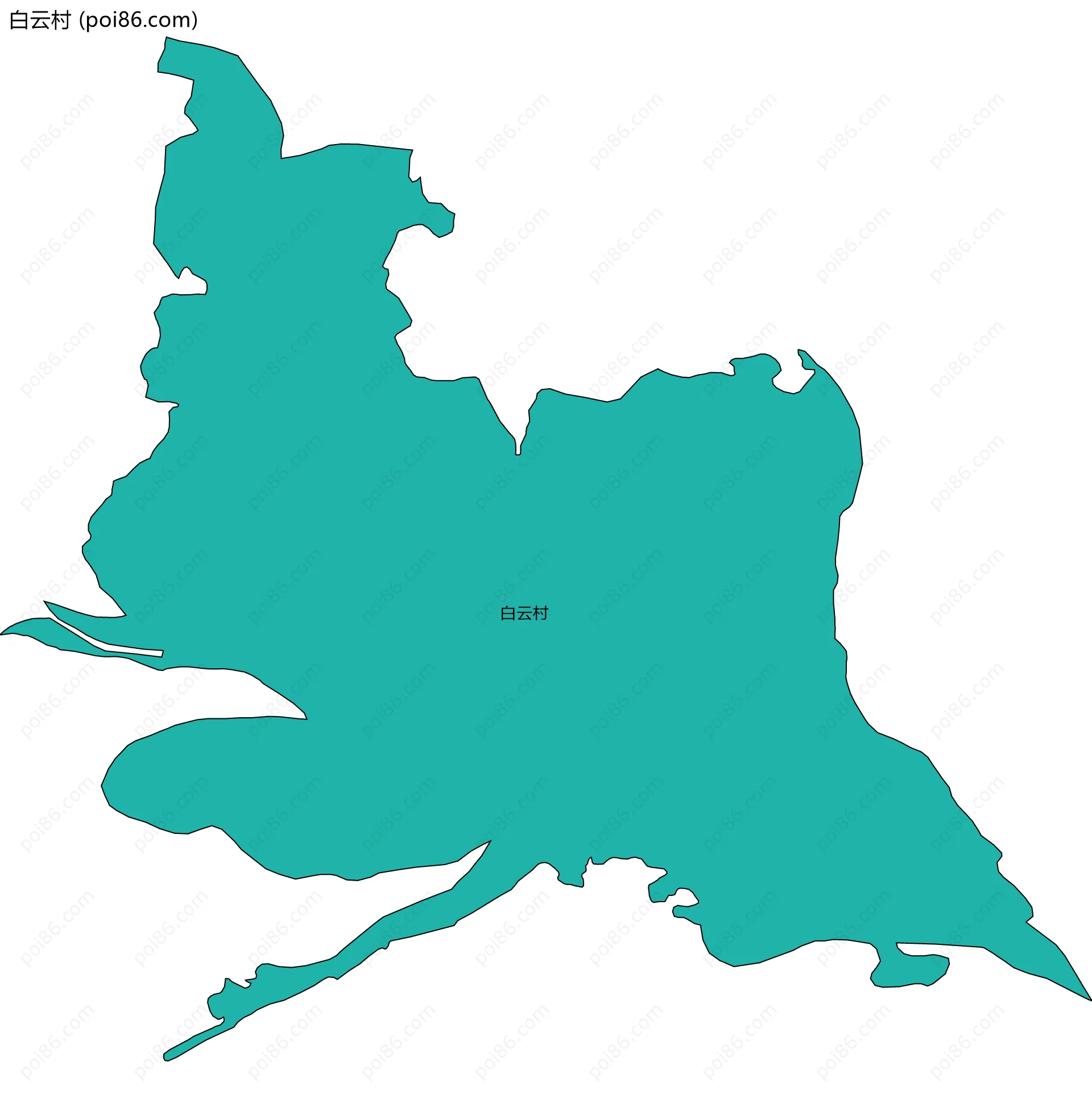 白云村边界地图