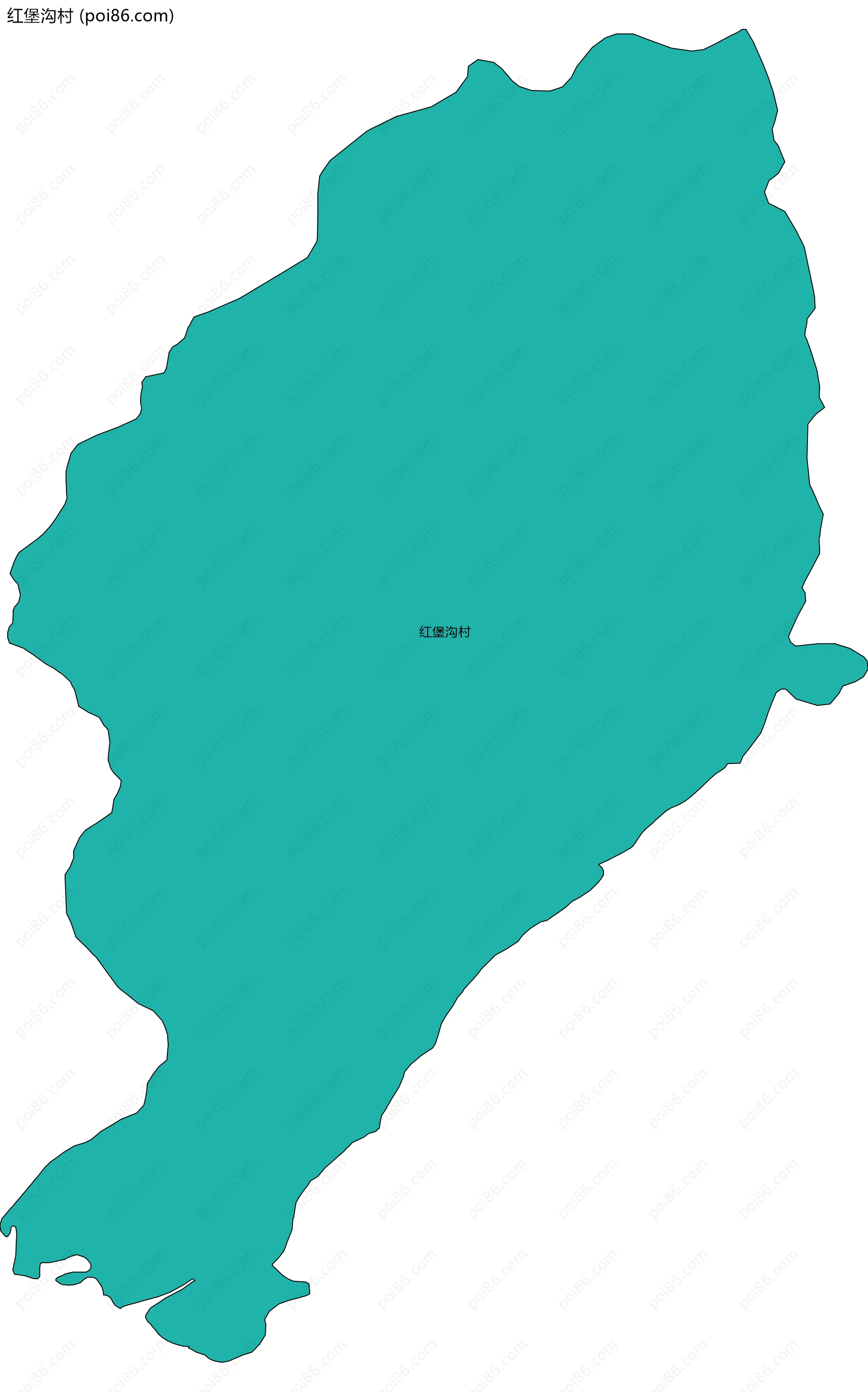 红堡沟村边界地图
