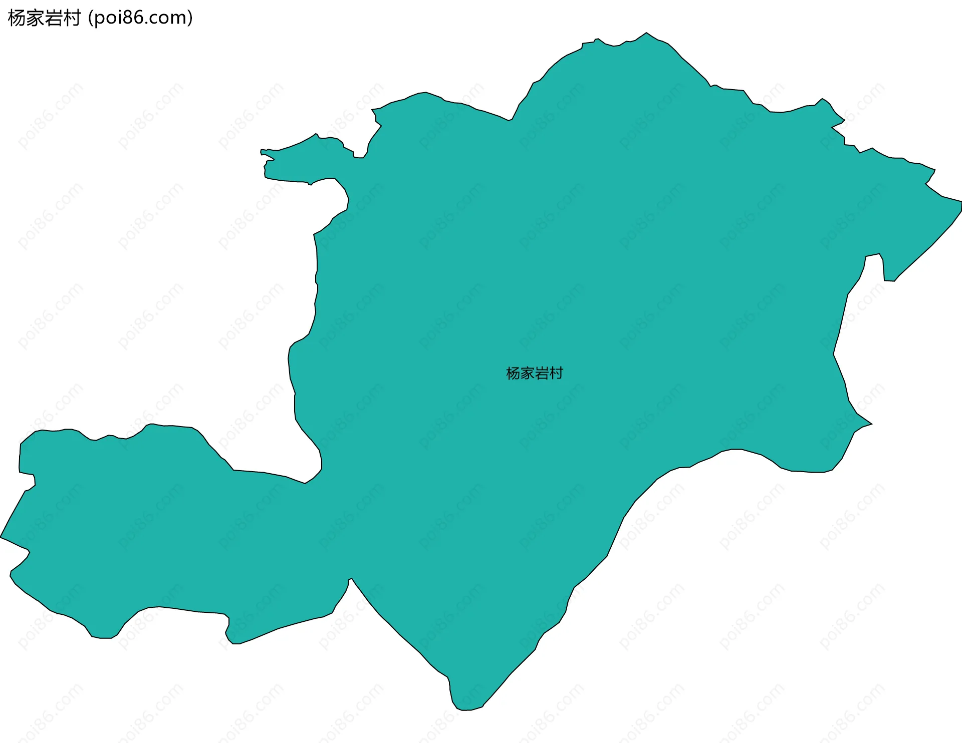 杨家岩村边界地图