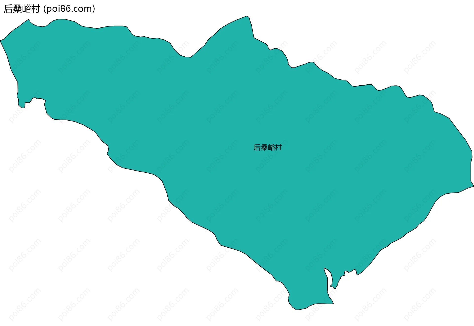 后桑峪村边界地图