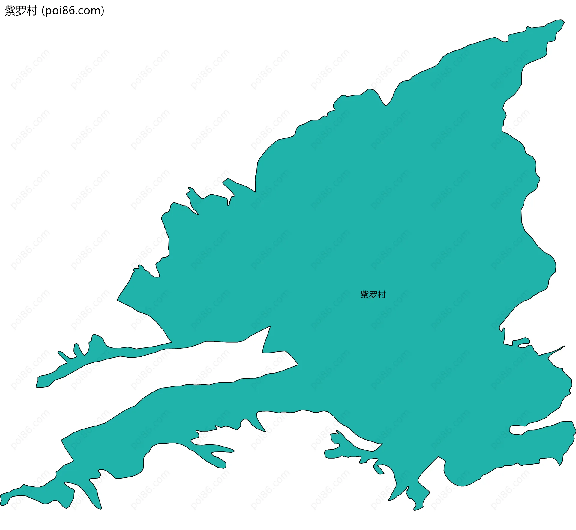 紫罗村边界地图