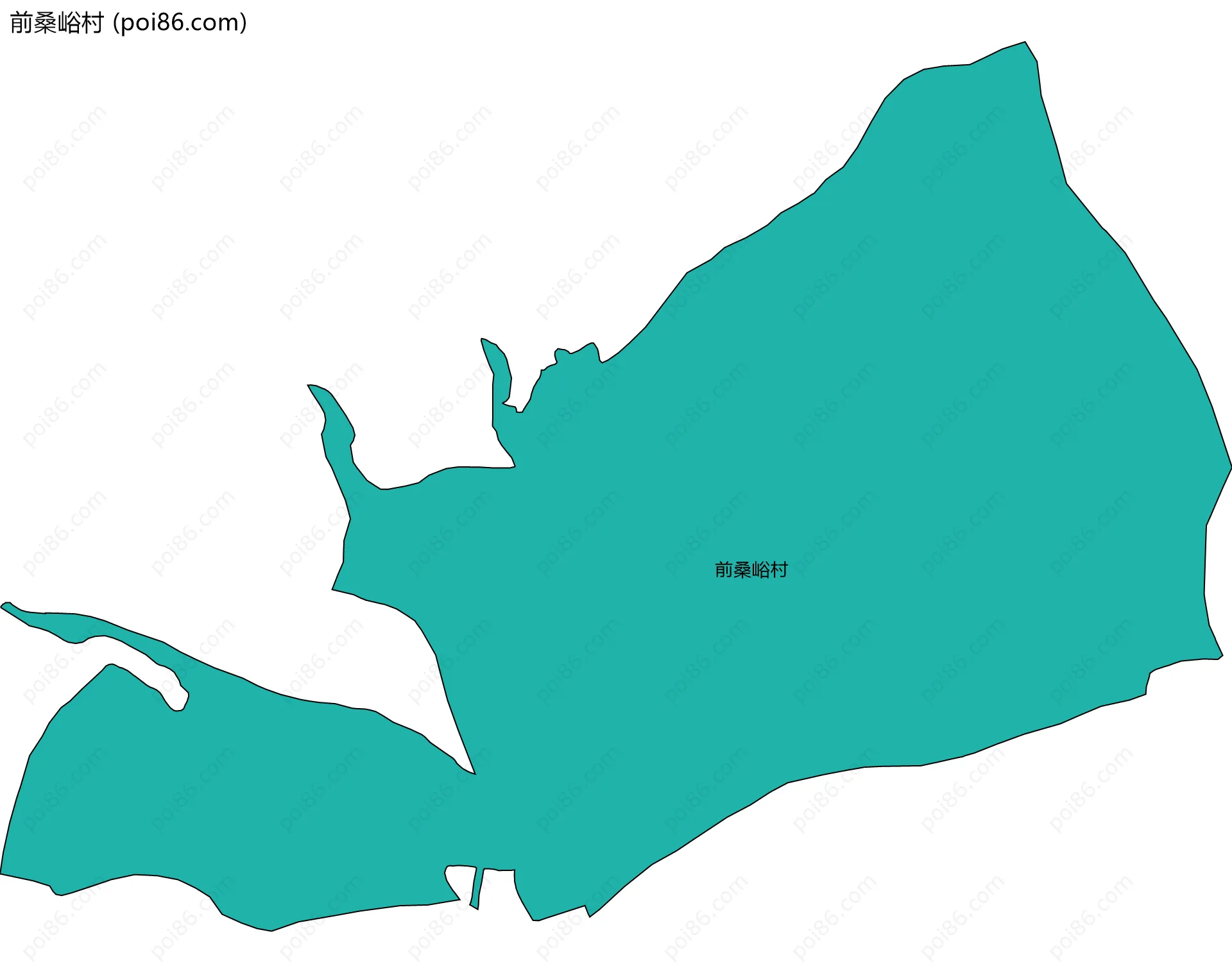 前桑峪村边界地图