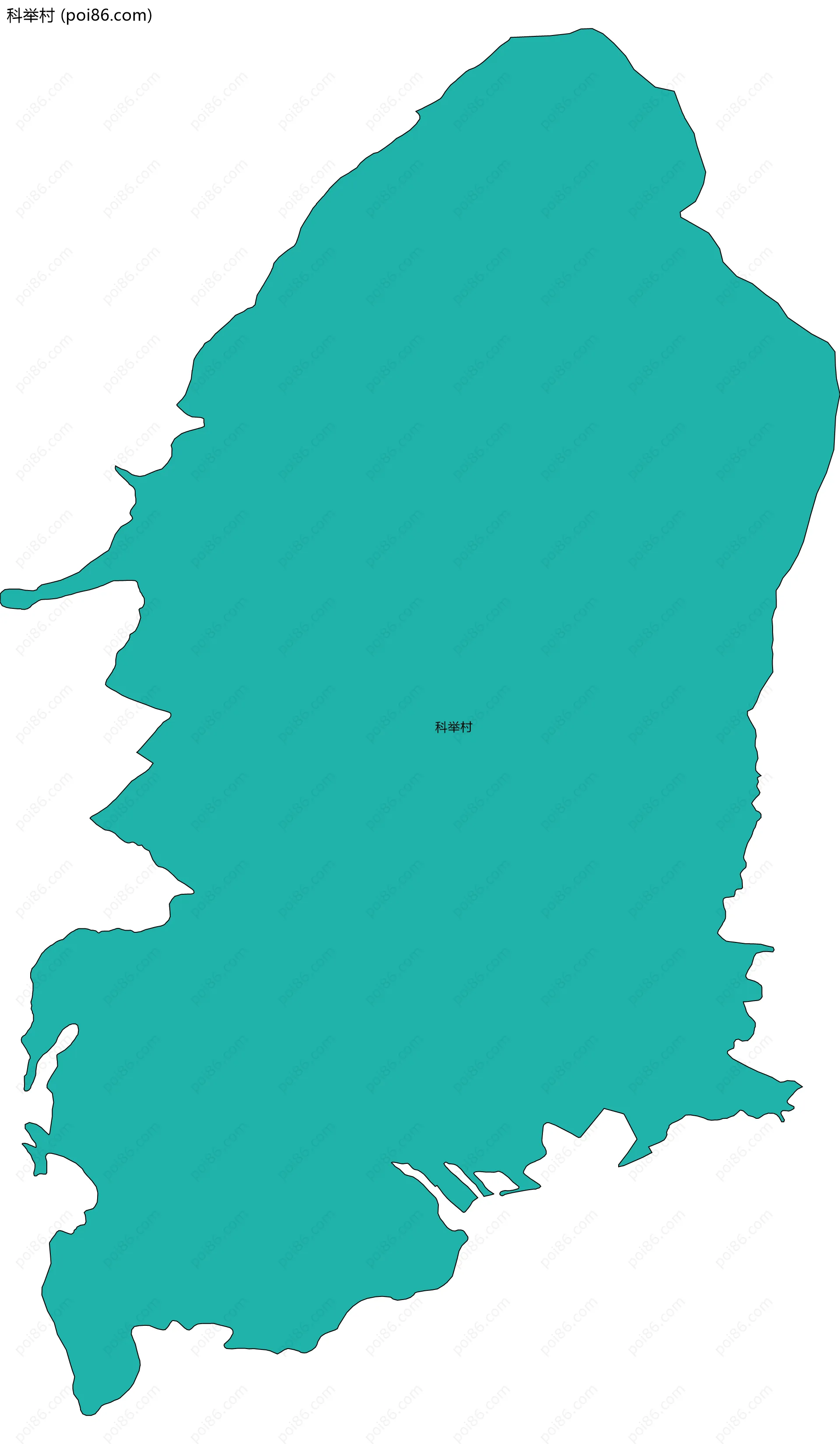 科举村边界地图