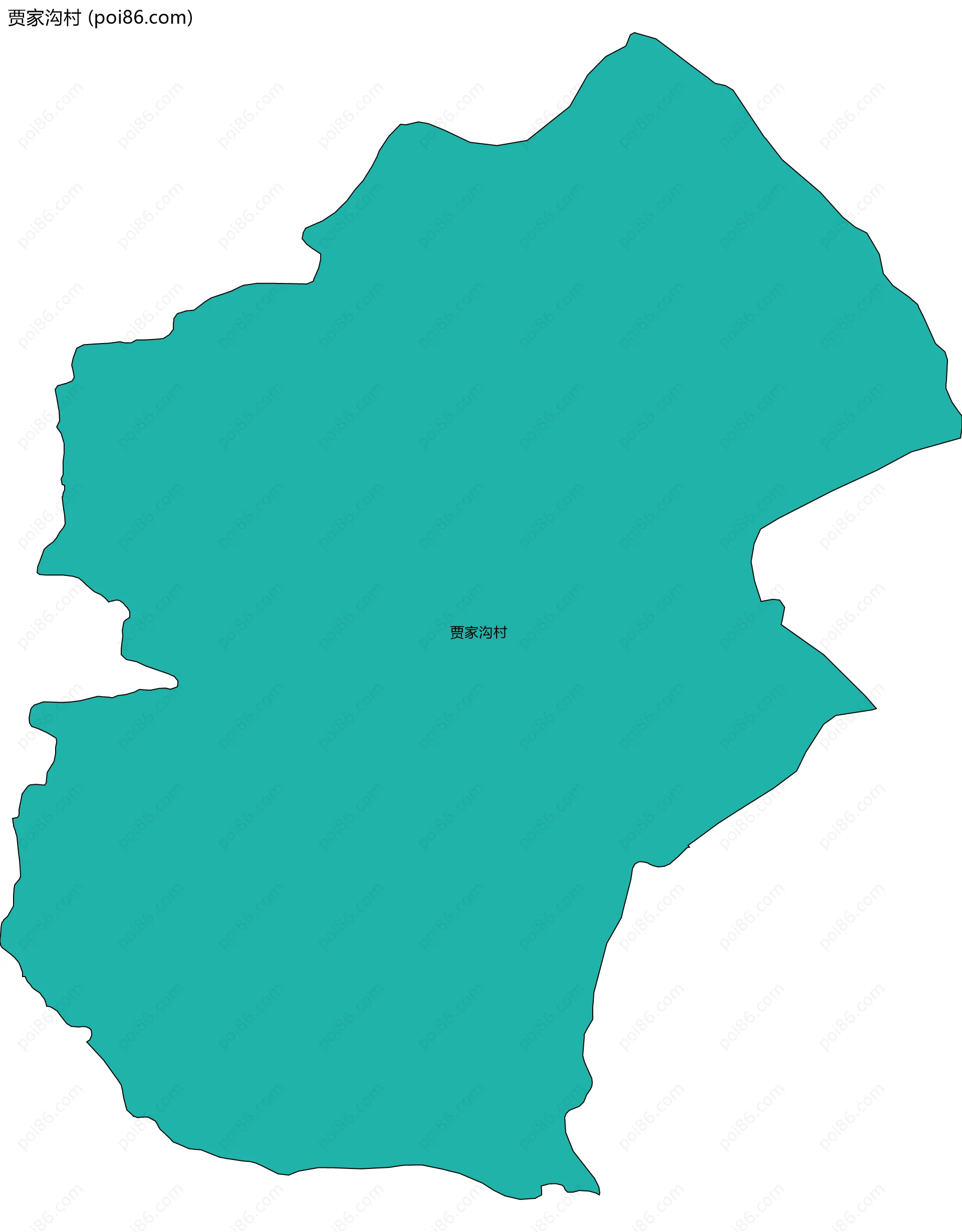 贾家沟村边界地图