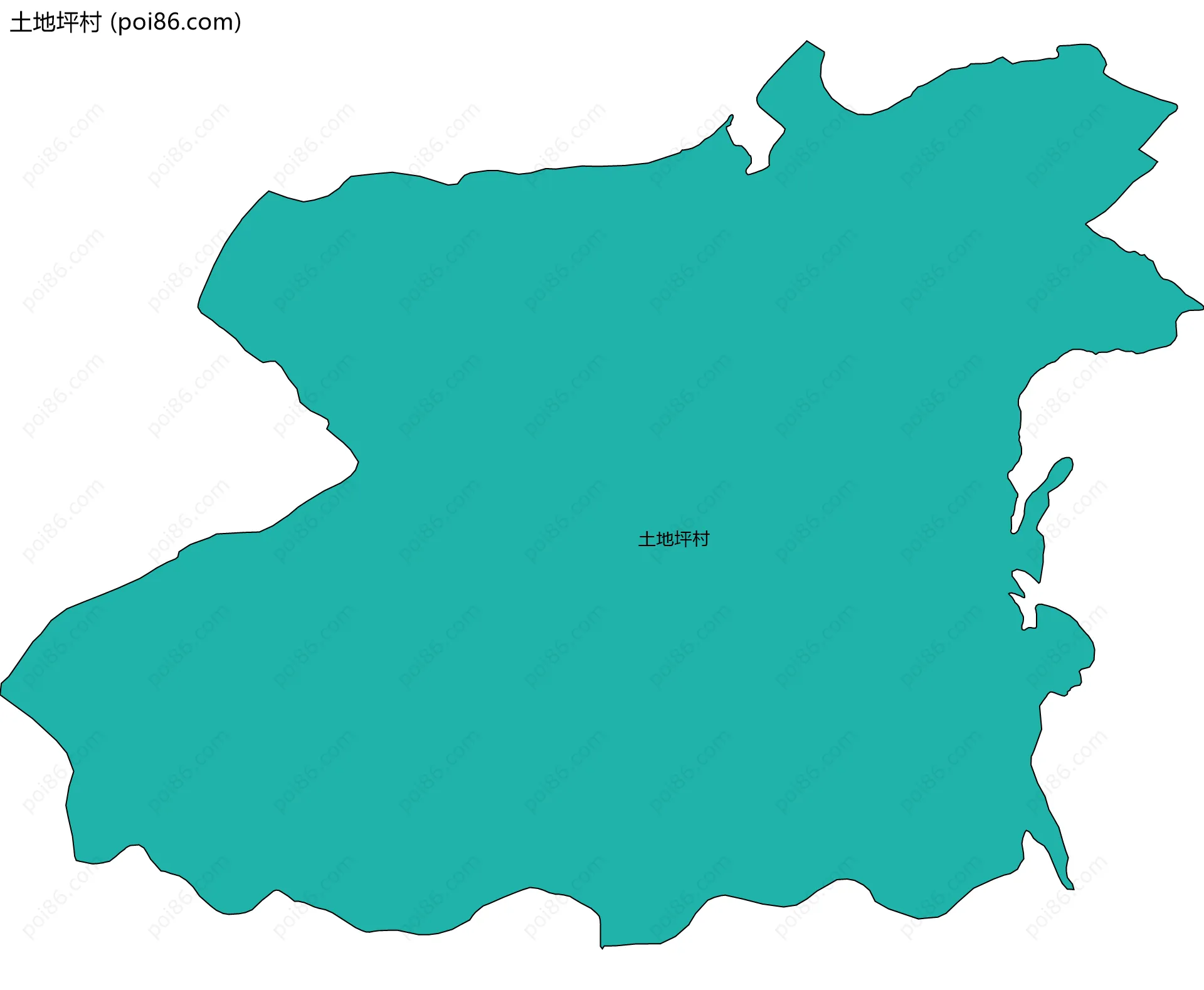 土地坪村边界地图