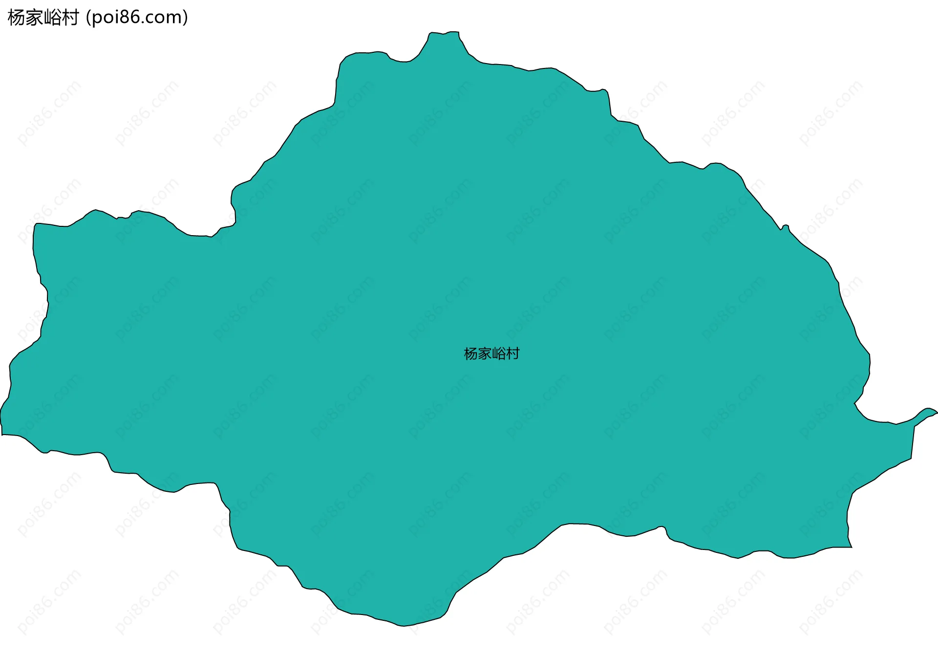 杨家峪村边界地图