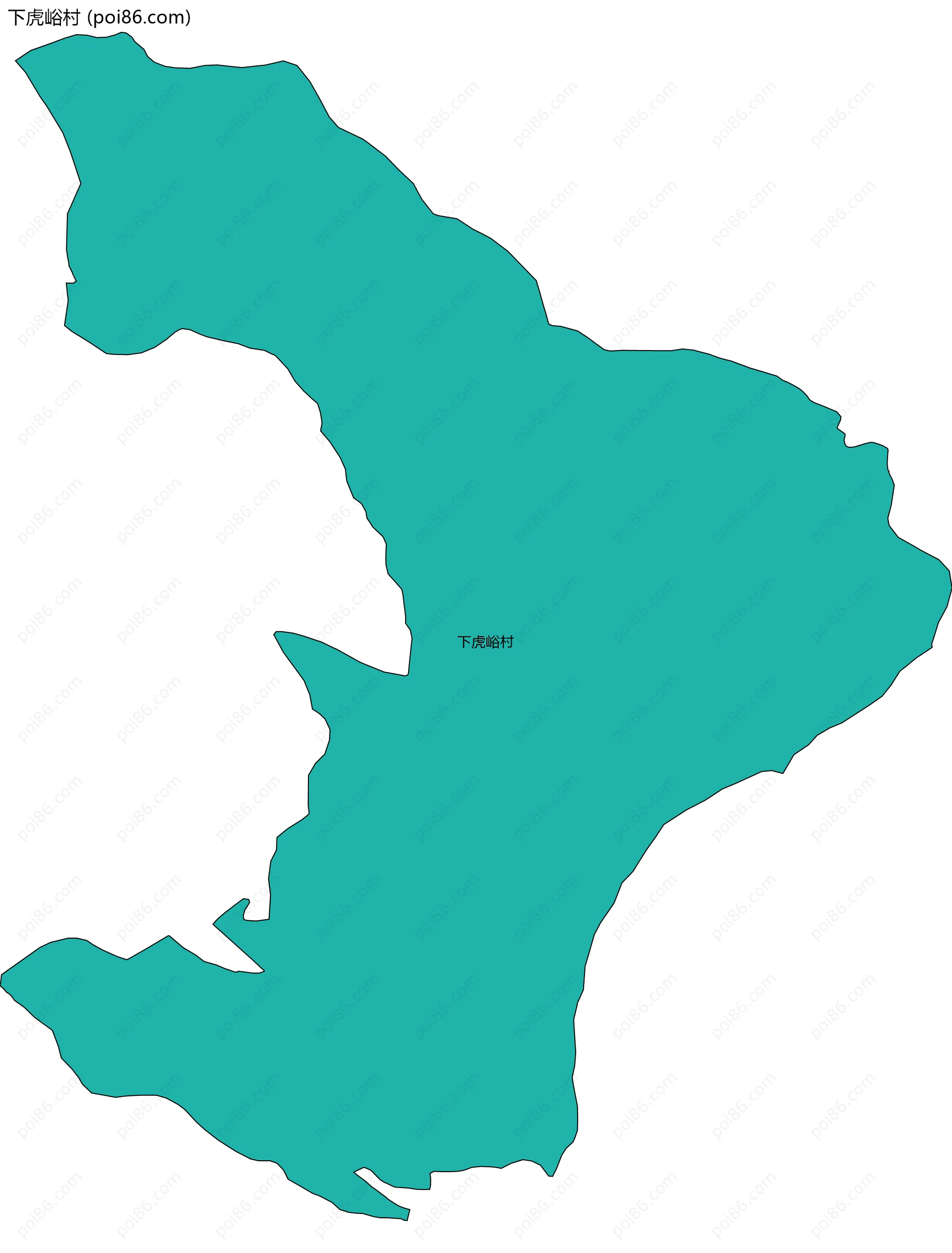 下虎峪村边界地图