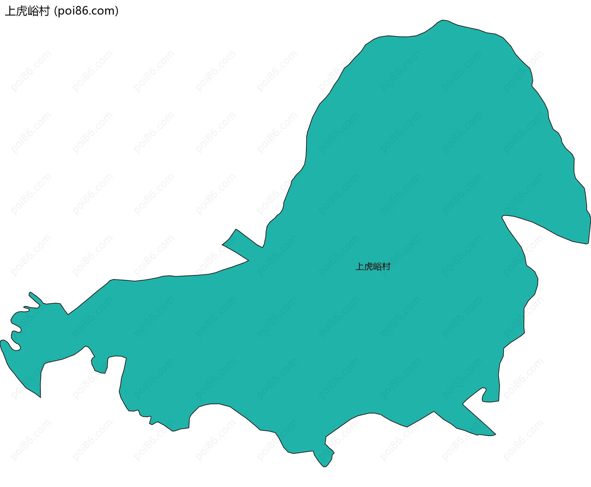 上虎峪村边界地图