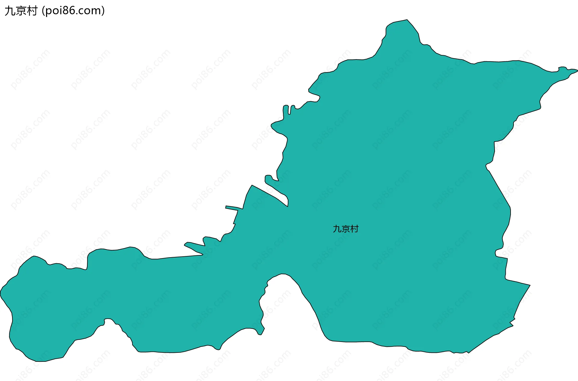 九京村边界地图