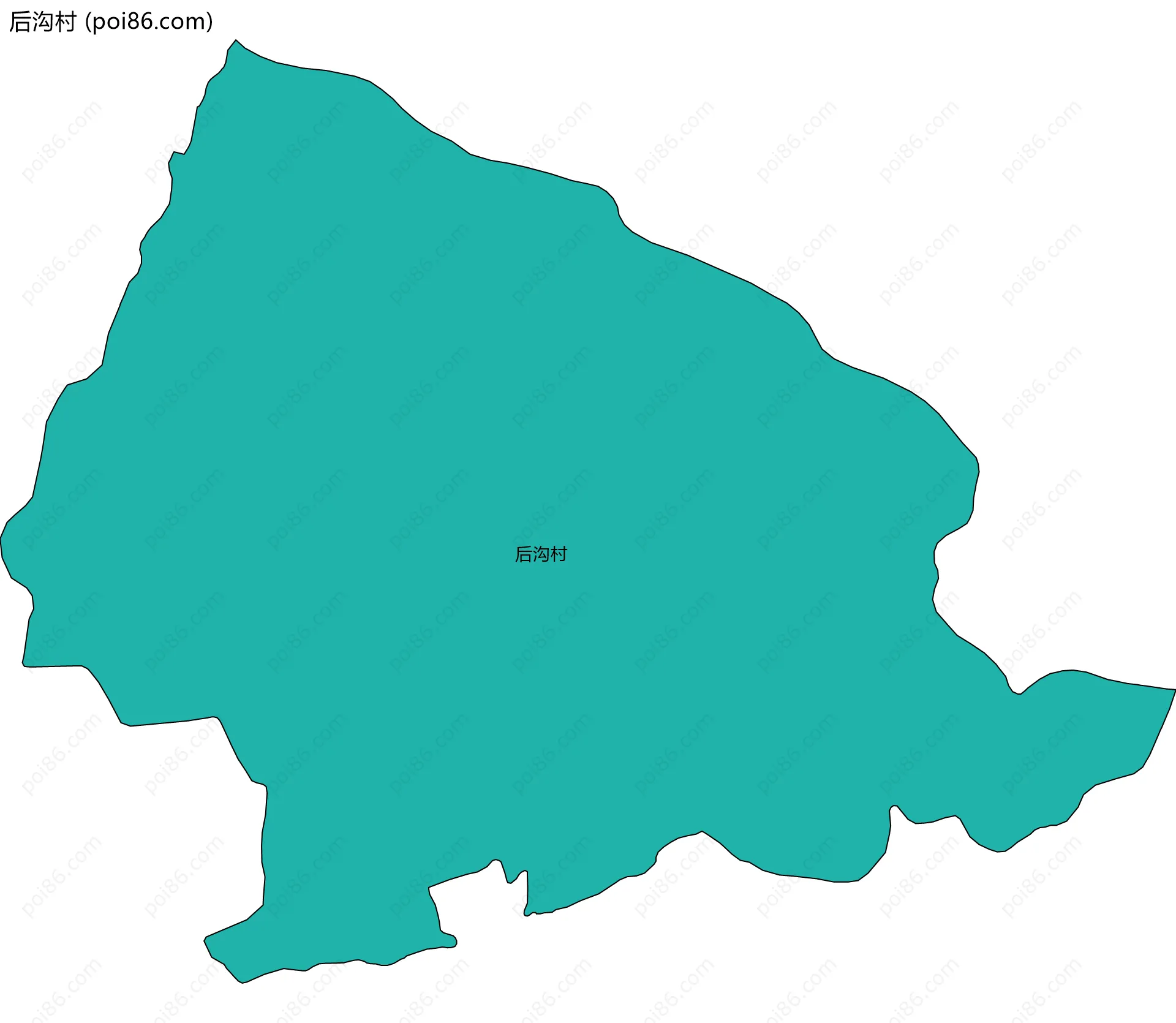 后沟村边界地图