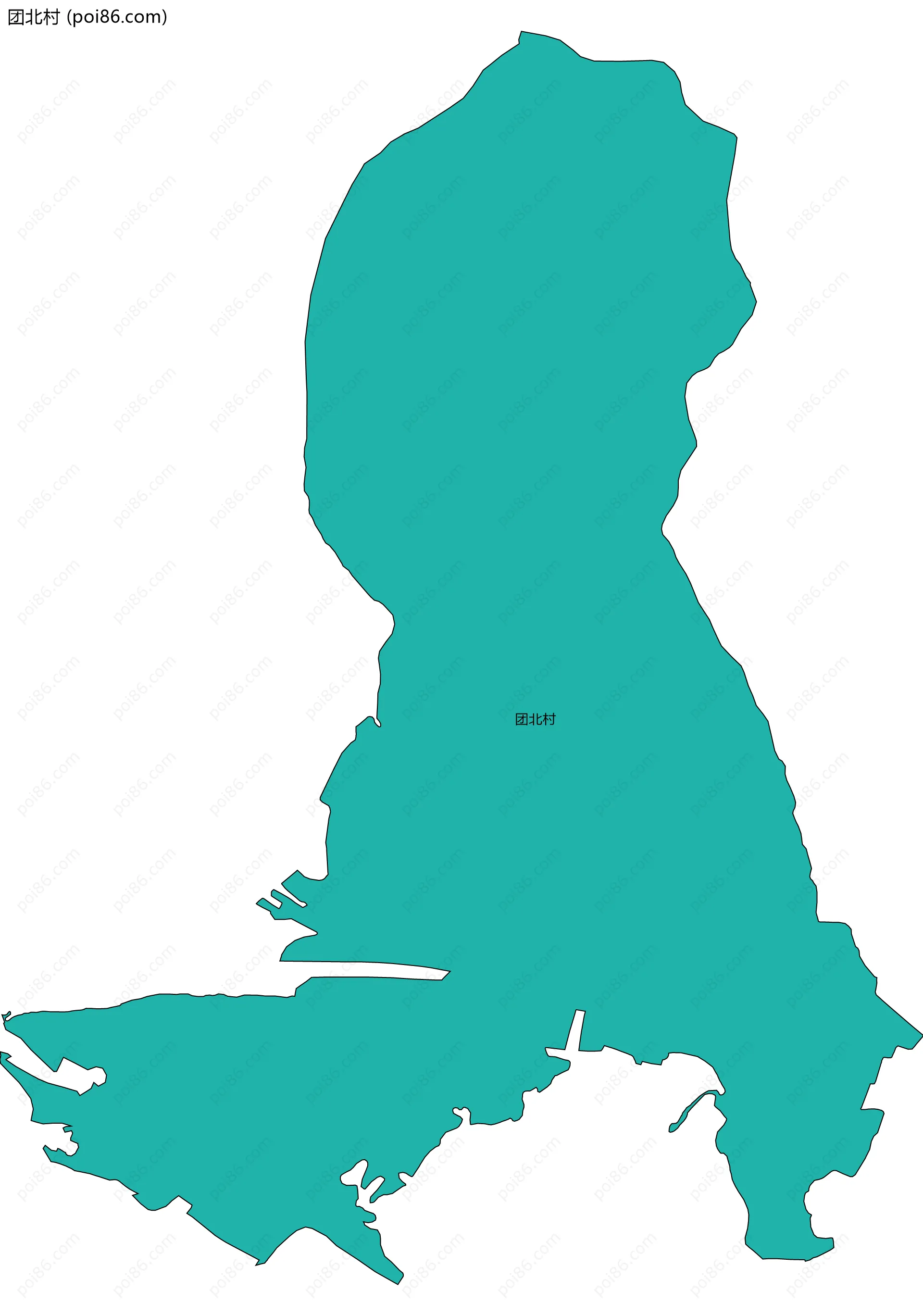 团北村边界地图