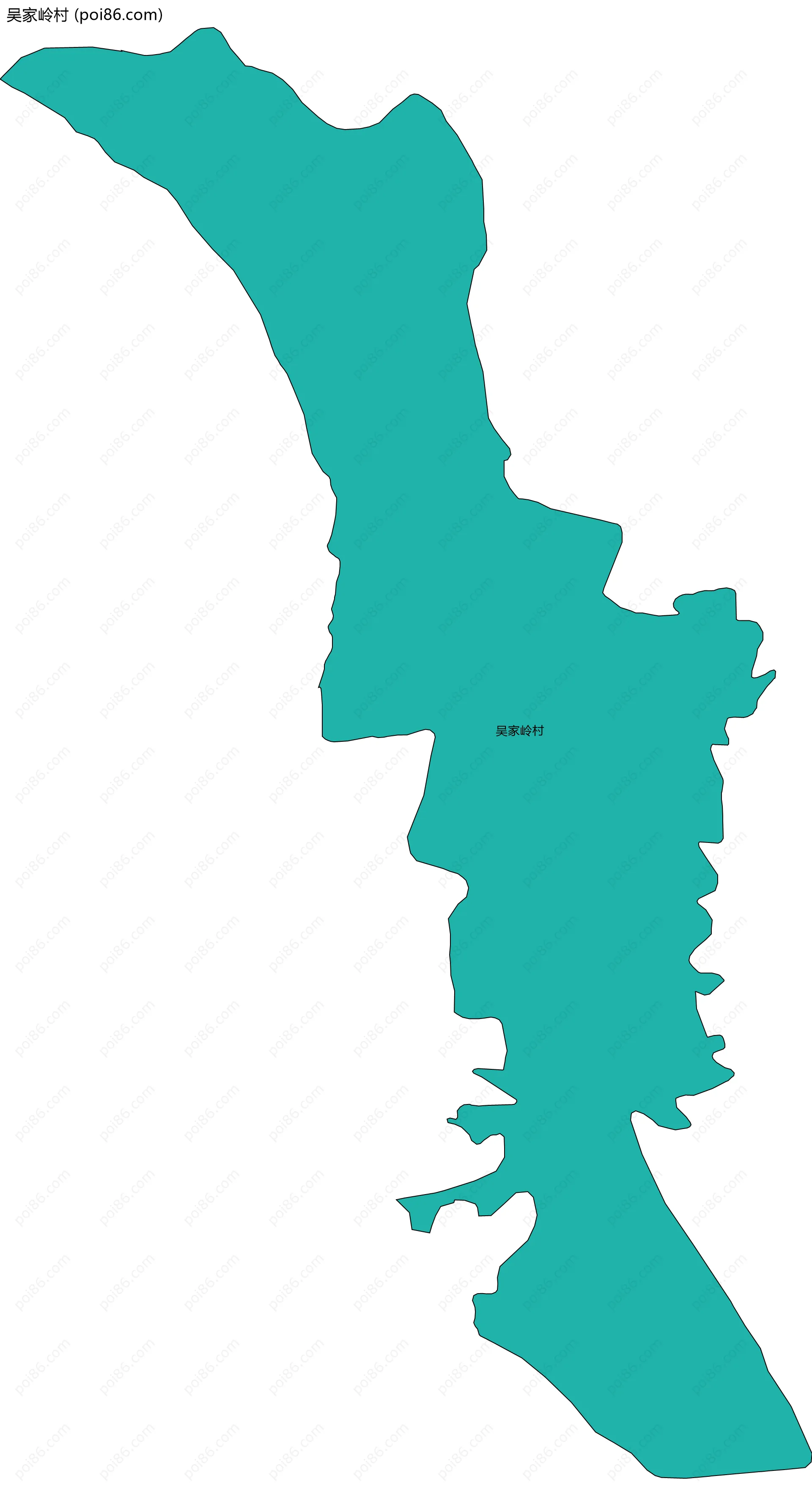 吴家岭村边界地图