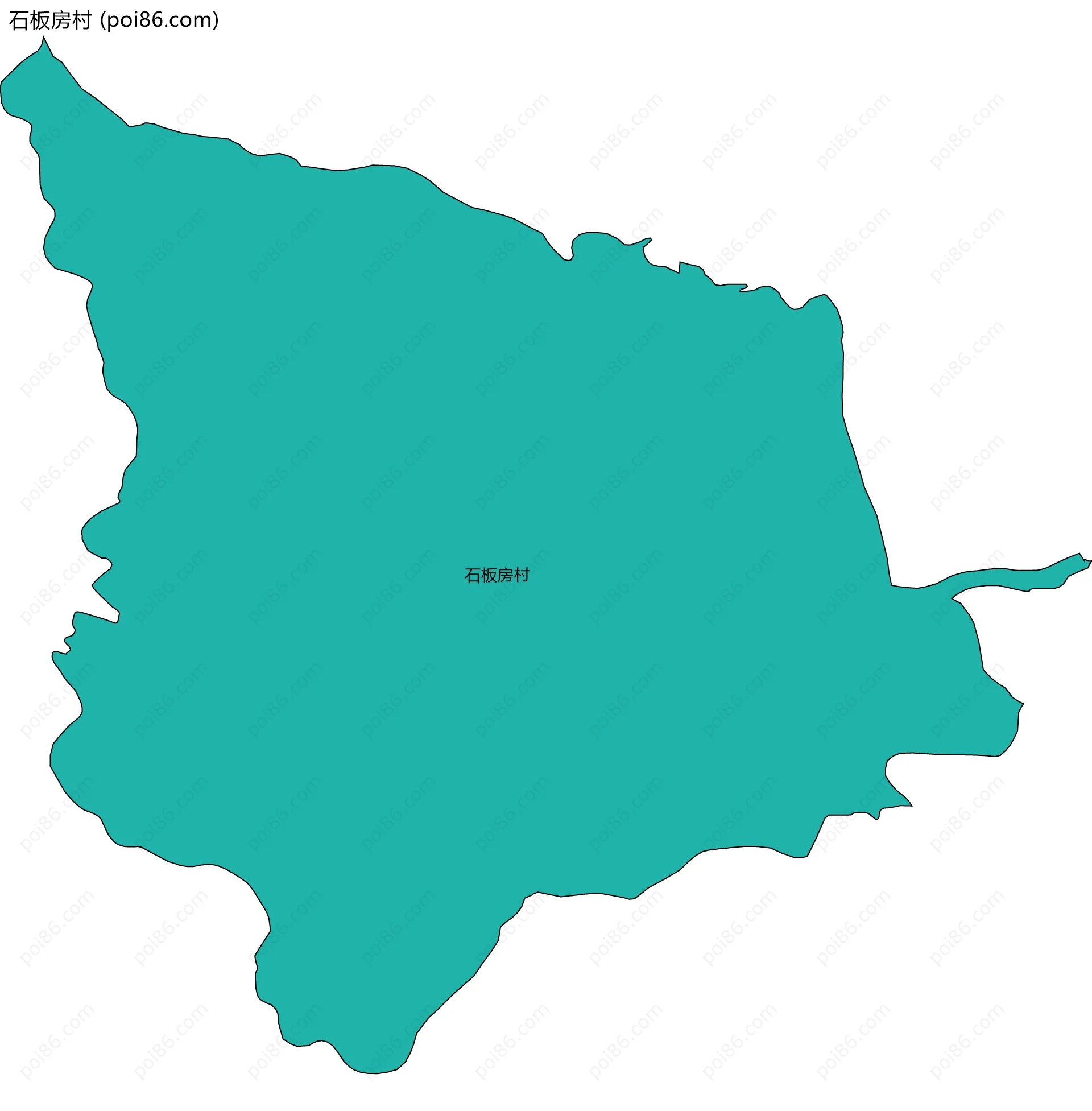 石板房村边界地图