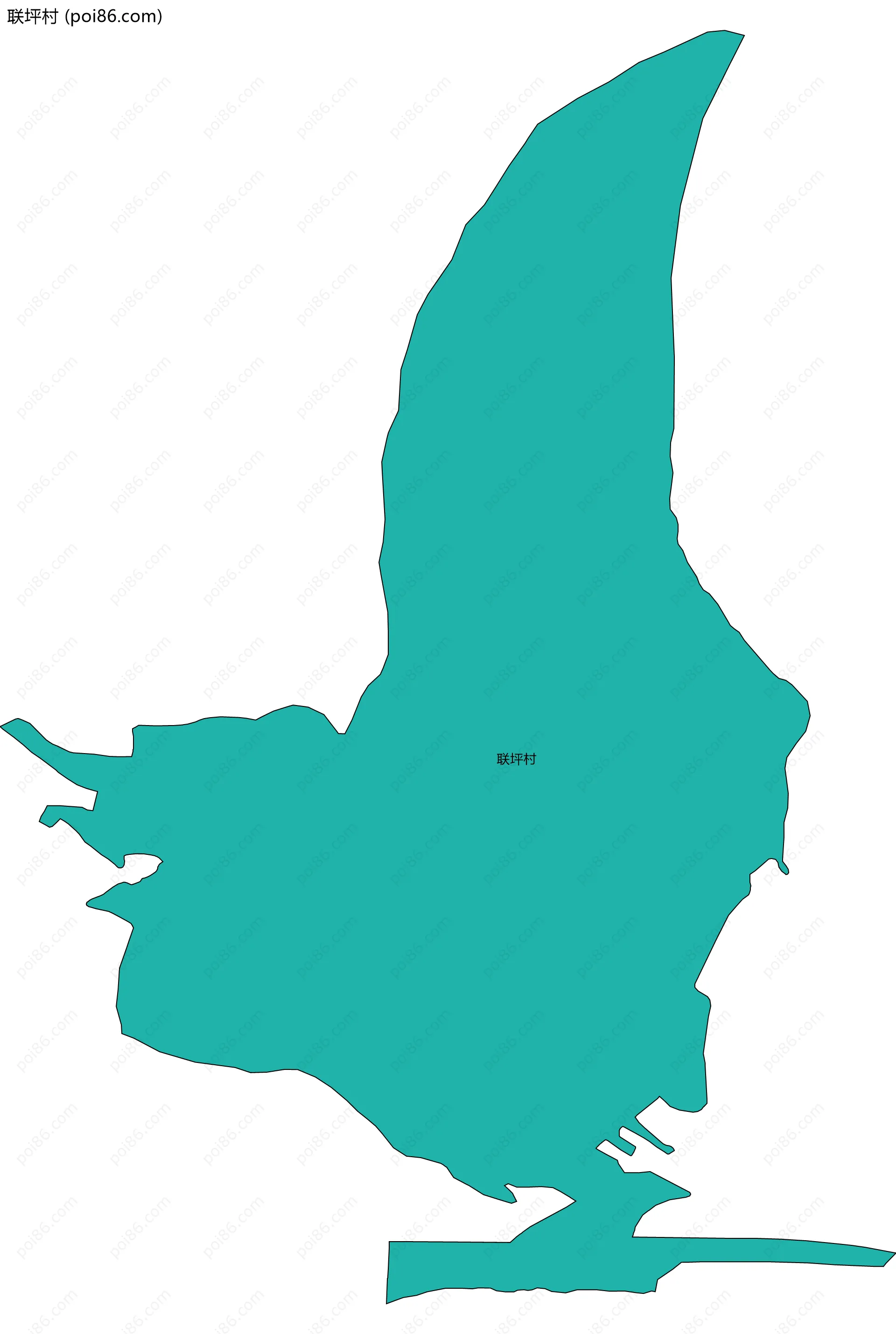 联坪村边界地图