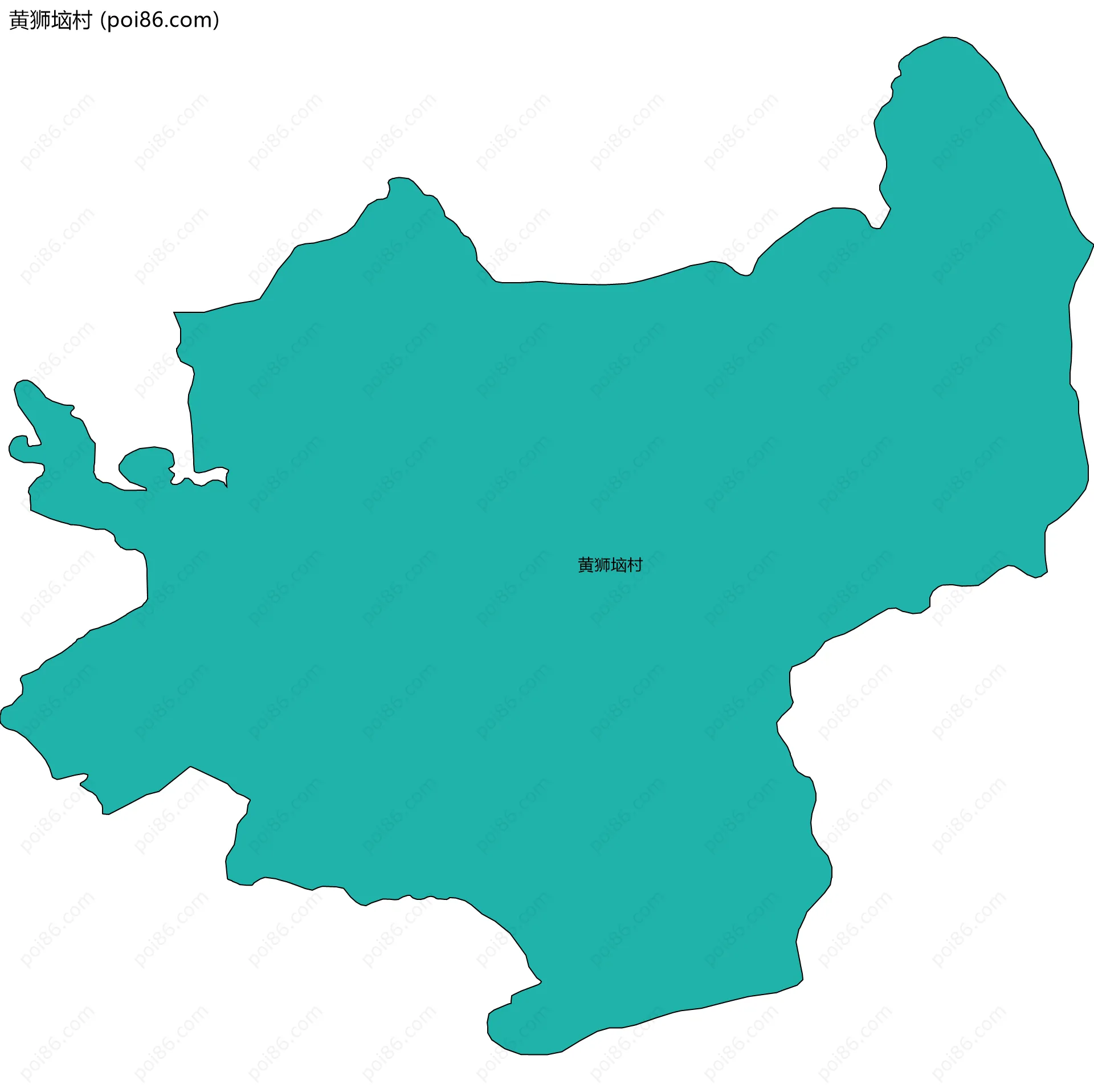 黄狮垴村边界地图