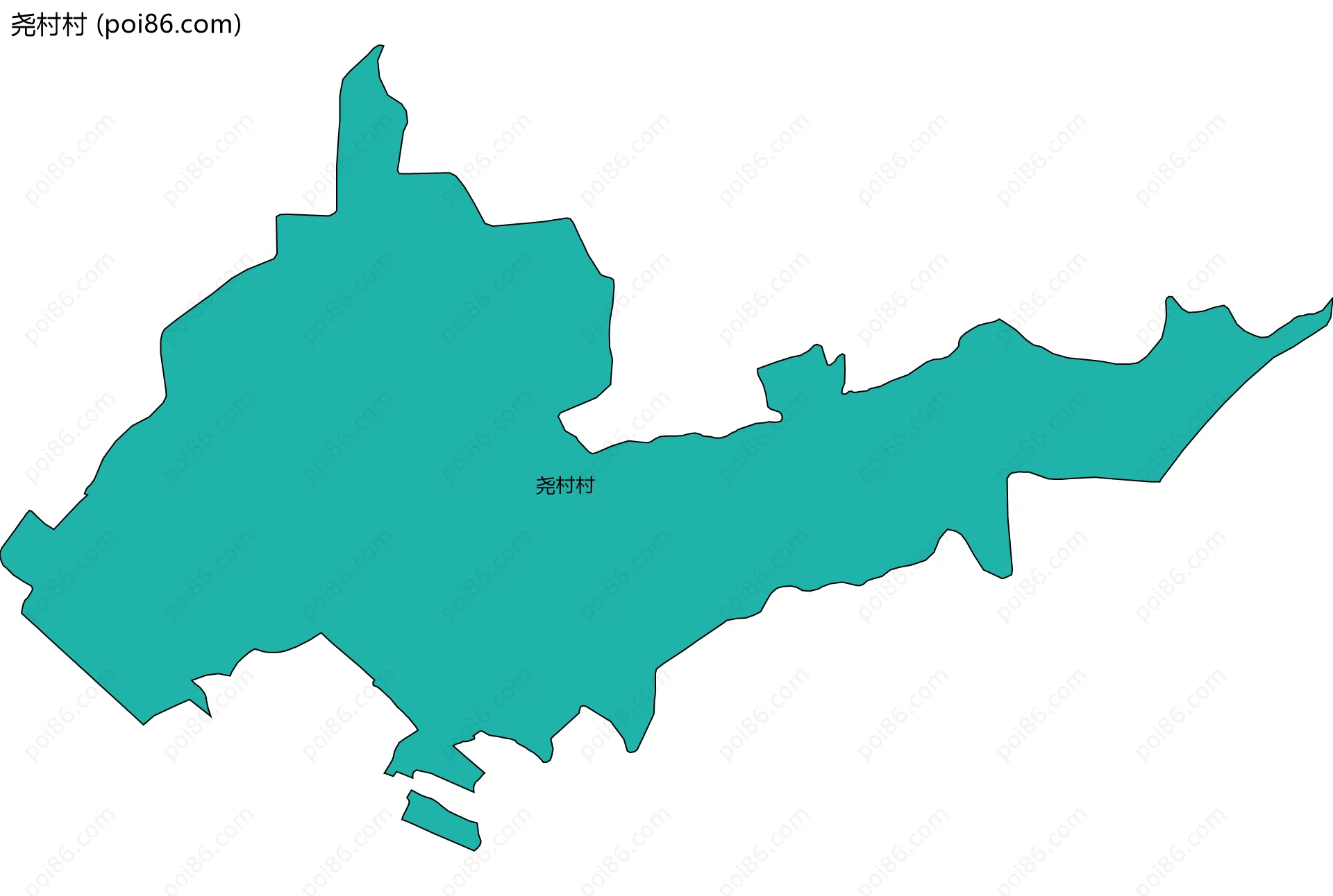 尧村村边界地图
