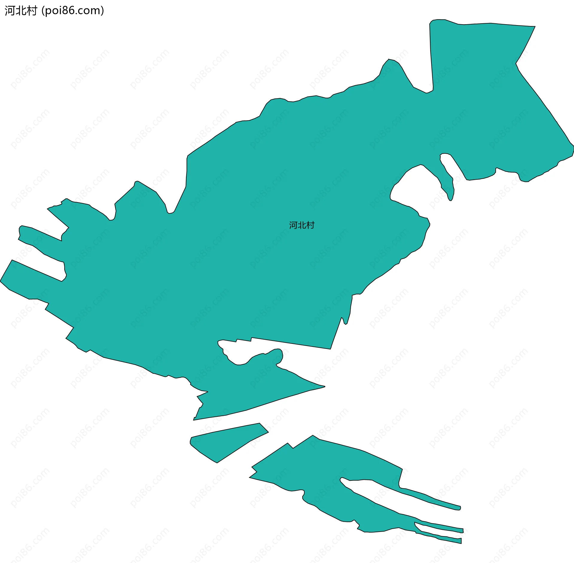 河北村边界地图