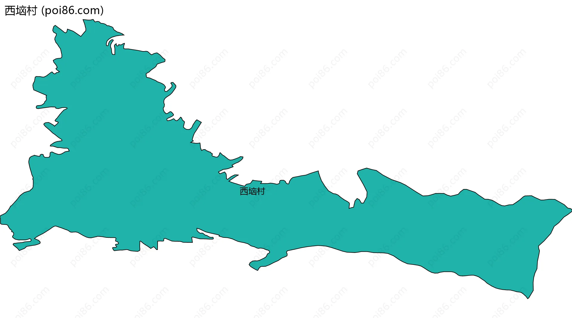 西垴村边界地图